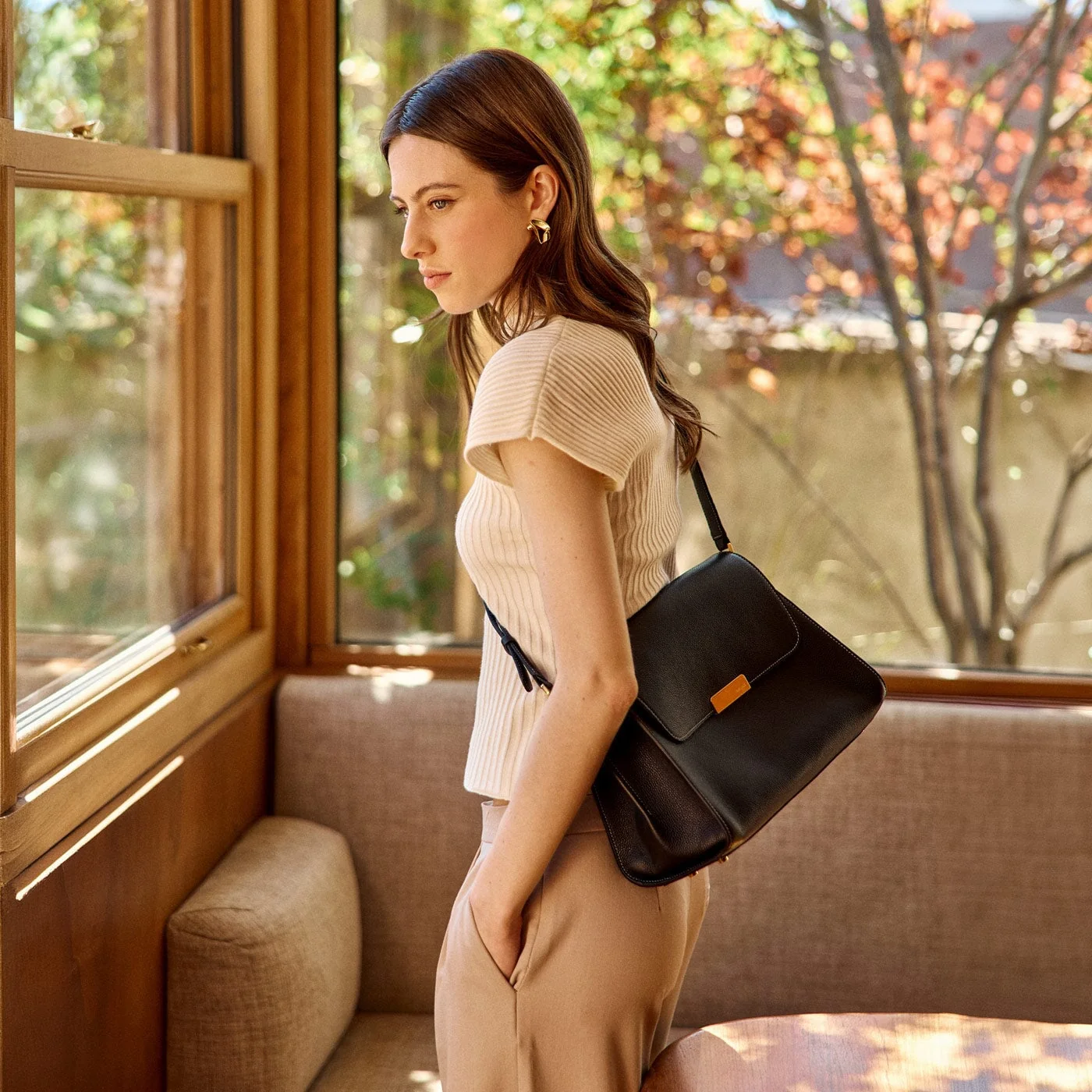 Amelot  - Cuir Grainé Noir