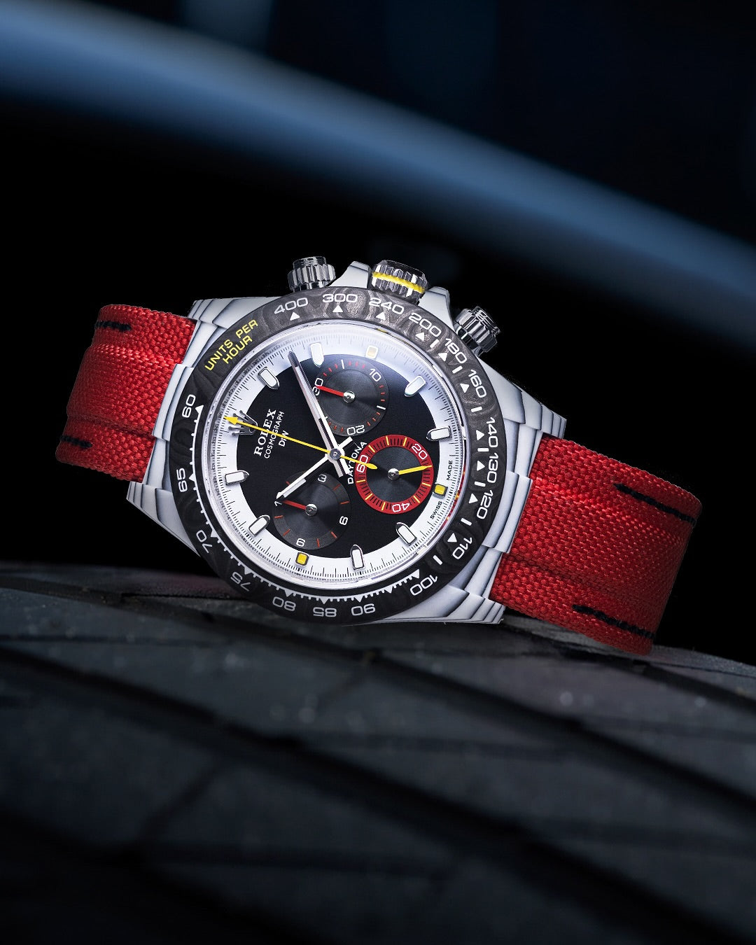 Unique CarboQuartz Rolex DiW Daytona QUANTUM RACER【1:1 Replica】