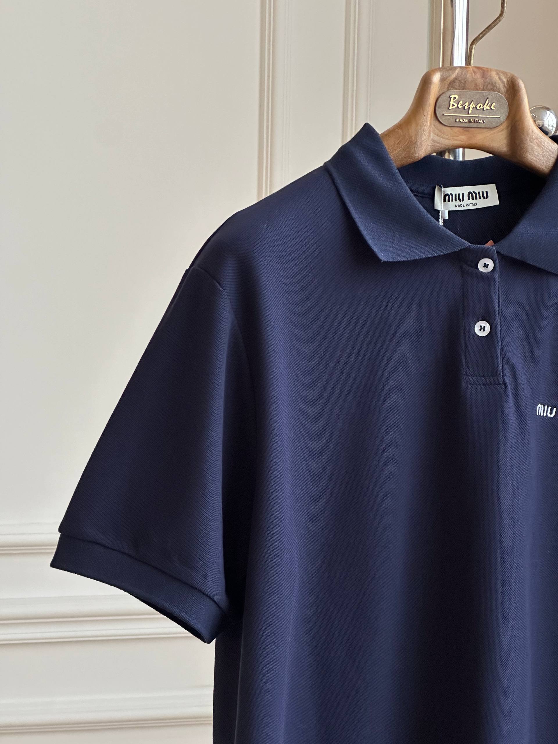 Miu Miu Logo-Embroidered Polo Shirt