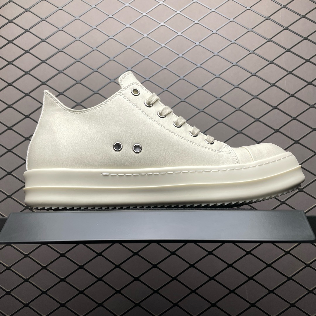Rickowens all white low shoes
