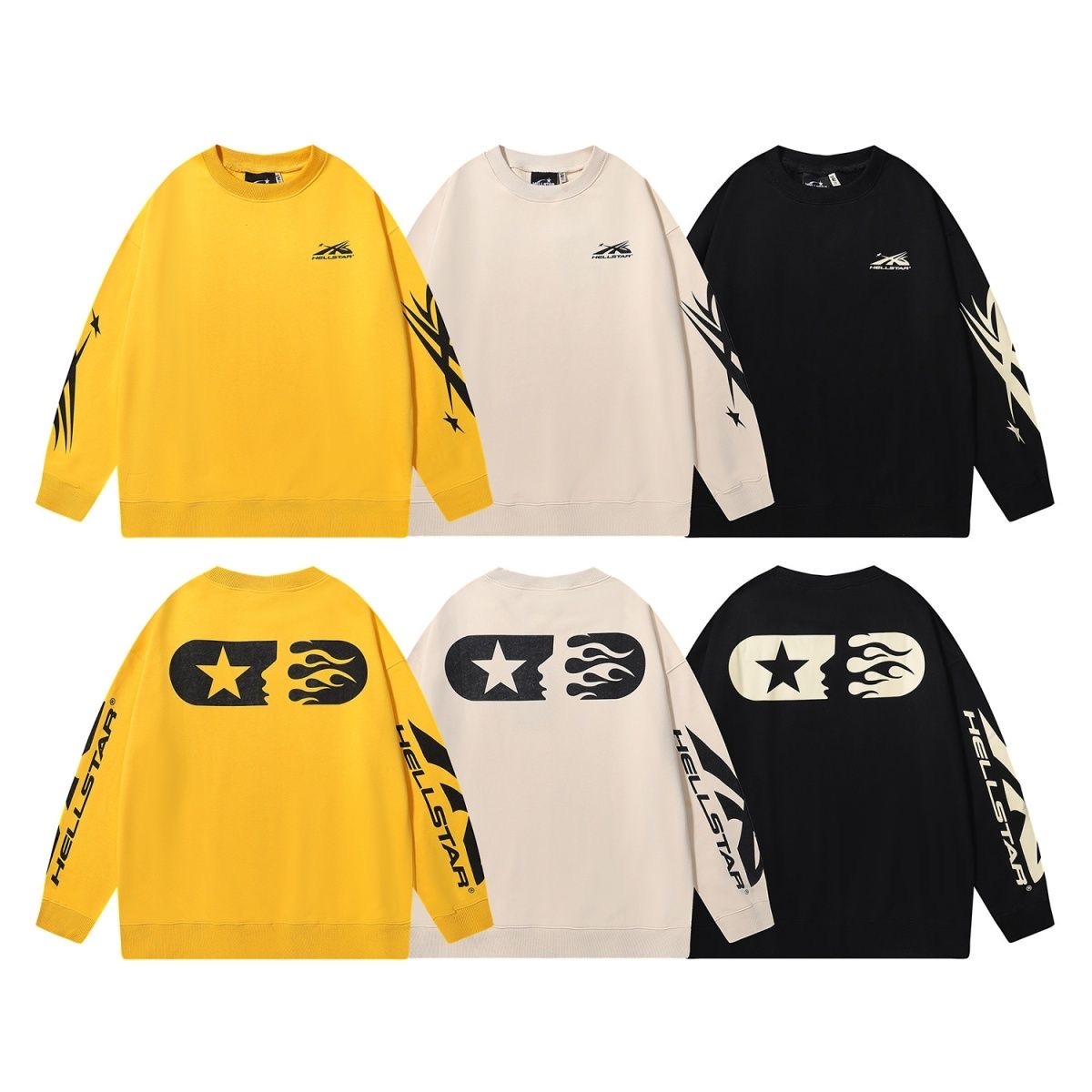 Kirin arm printed hair circle crewneck sweatshirt