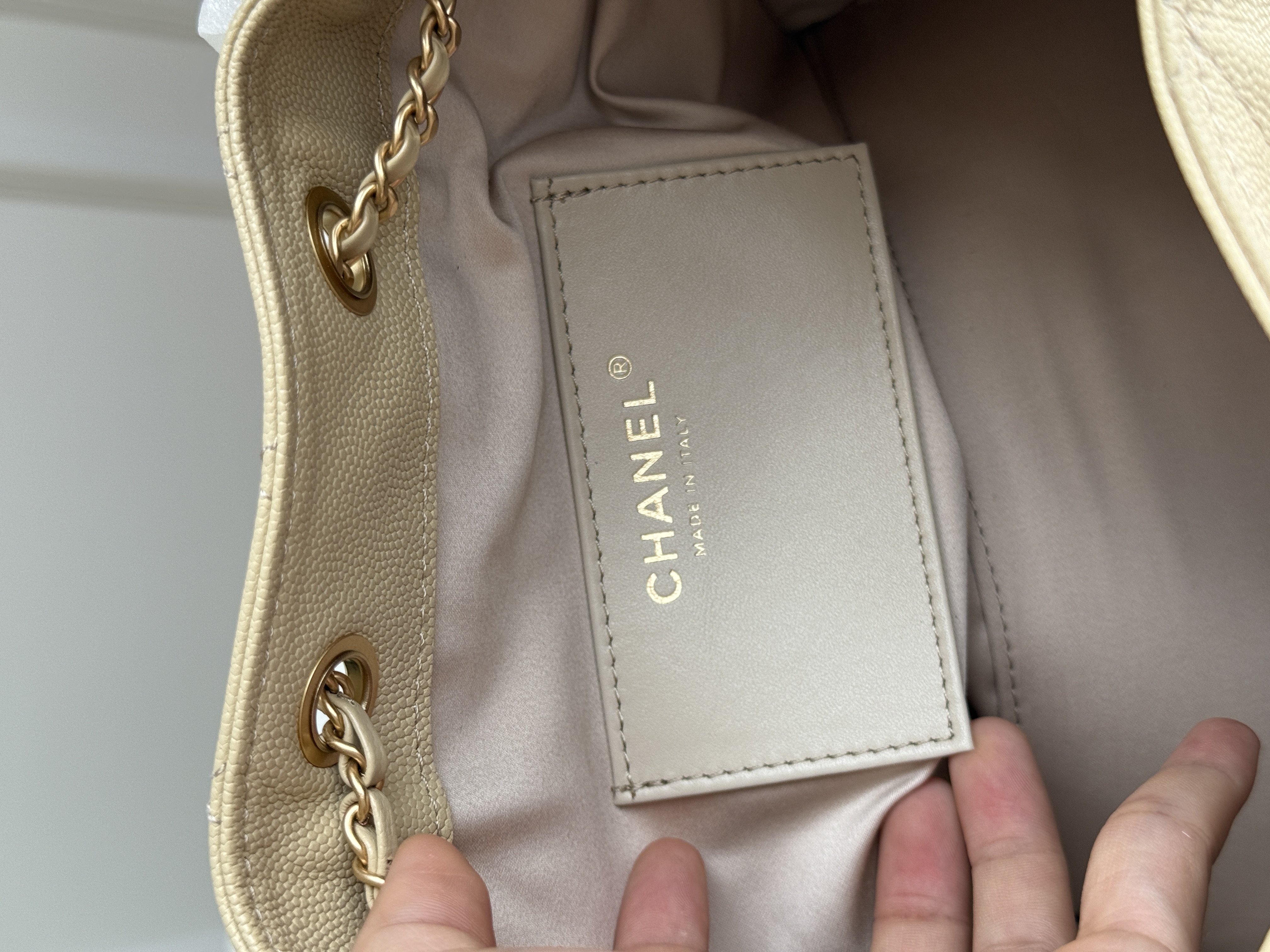 Chanel Drawstring Bucket Backpack in Caviar Leather