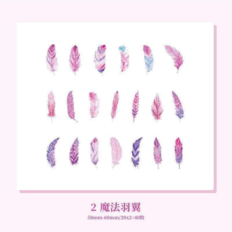1166 Sticker Pack Fantasy Feather Series