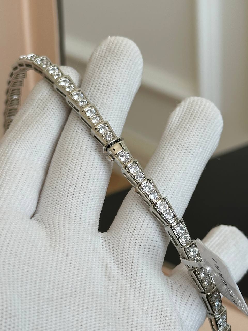 BVLGARI Serpenti Viper Full Pave Diamond Necklace