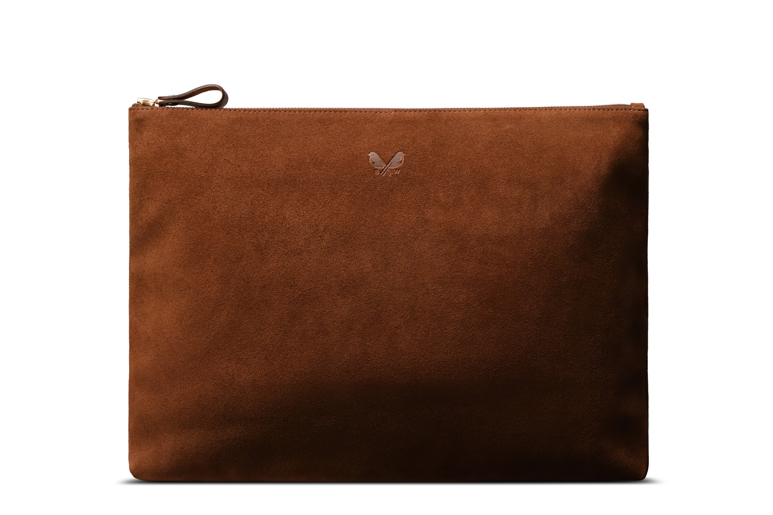Suede Flight Folio - Tobacco Brown