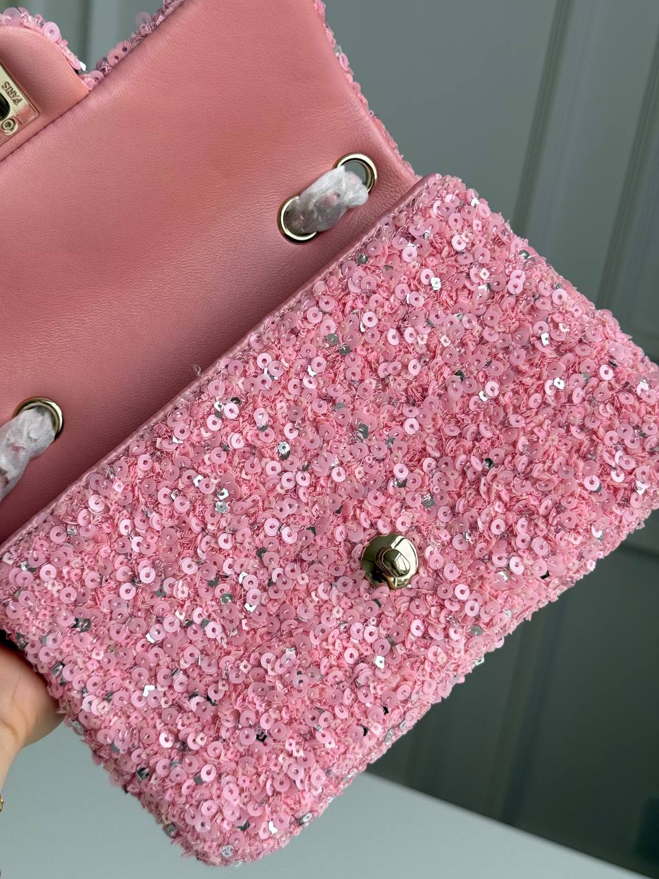 CHANEL Sequined Classic Flap Bag