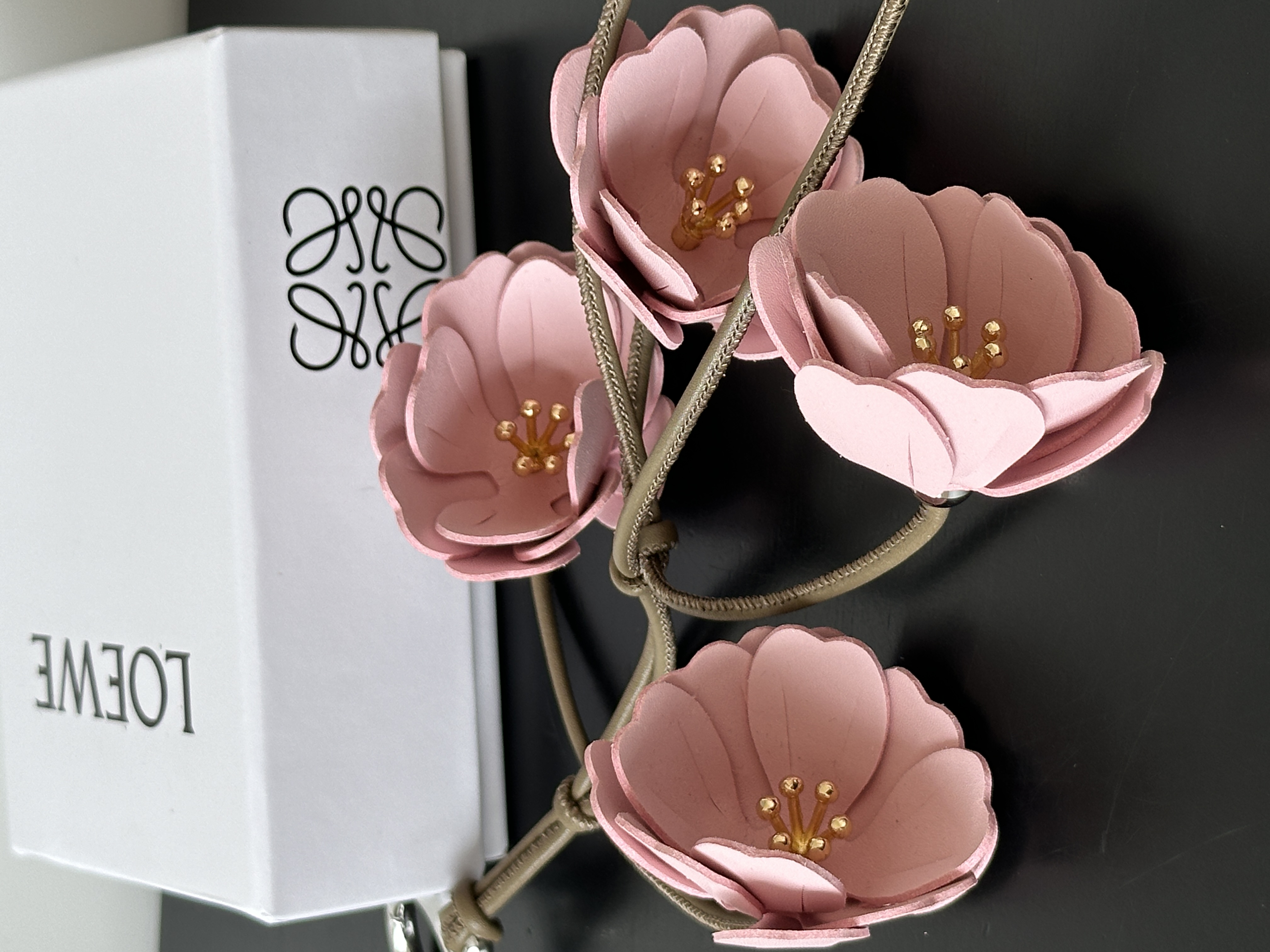 LOEWE Cherry Blossom Leather Bag Charm