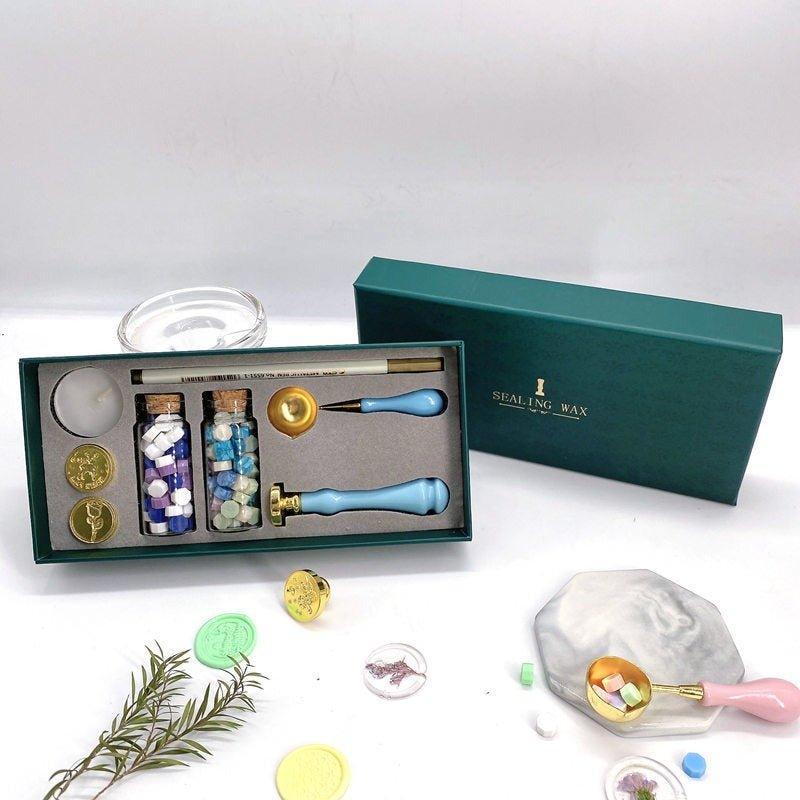 5016 Fire Lacquer Stamp Set Wax Grain Handle Spoon