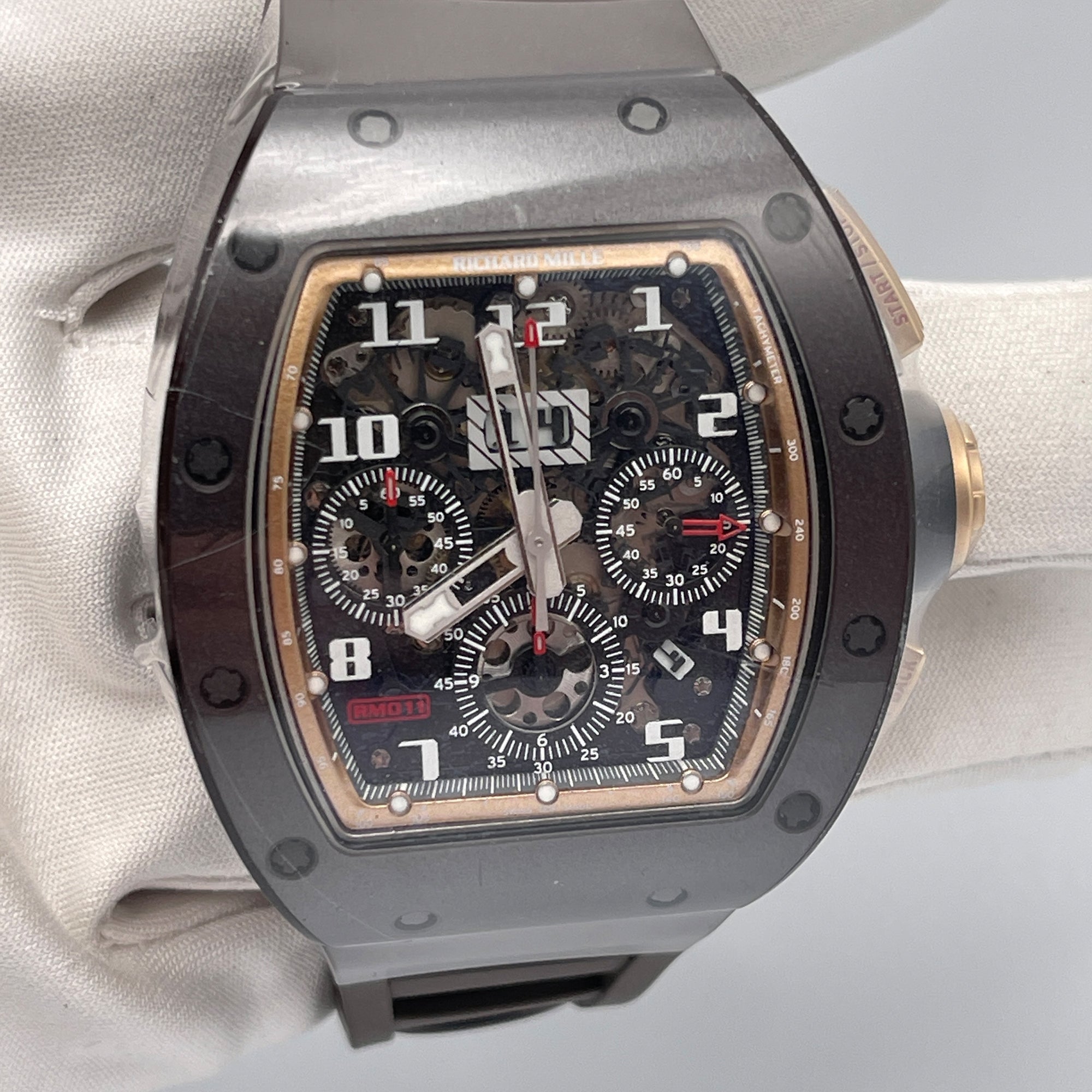 Richard Mille Brown Ceramic Rose Gold TZP Asia Edition RM011【1:1 Replica】
