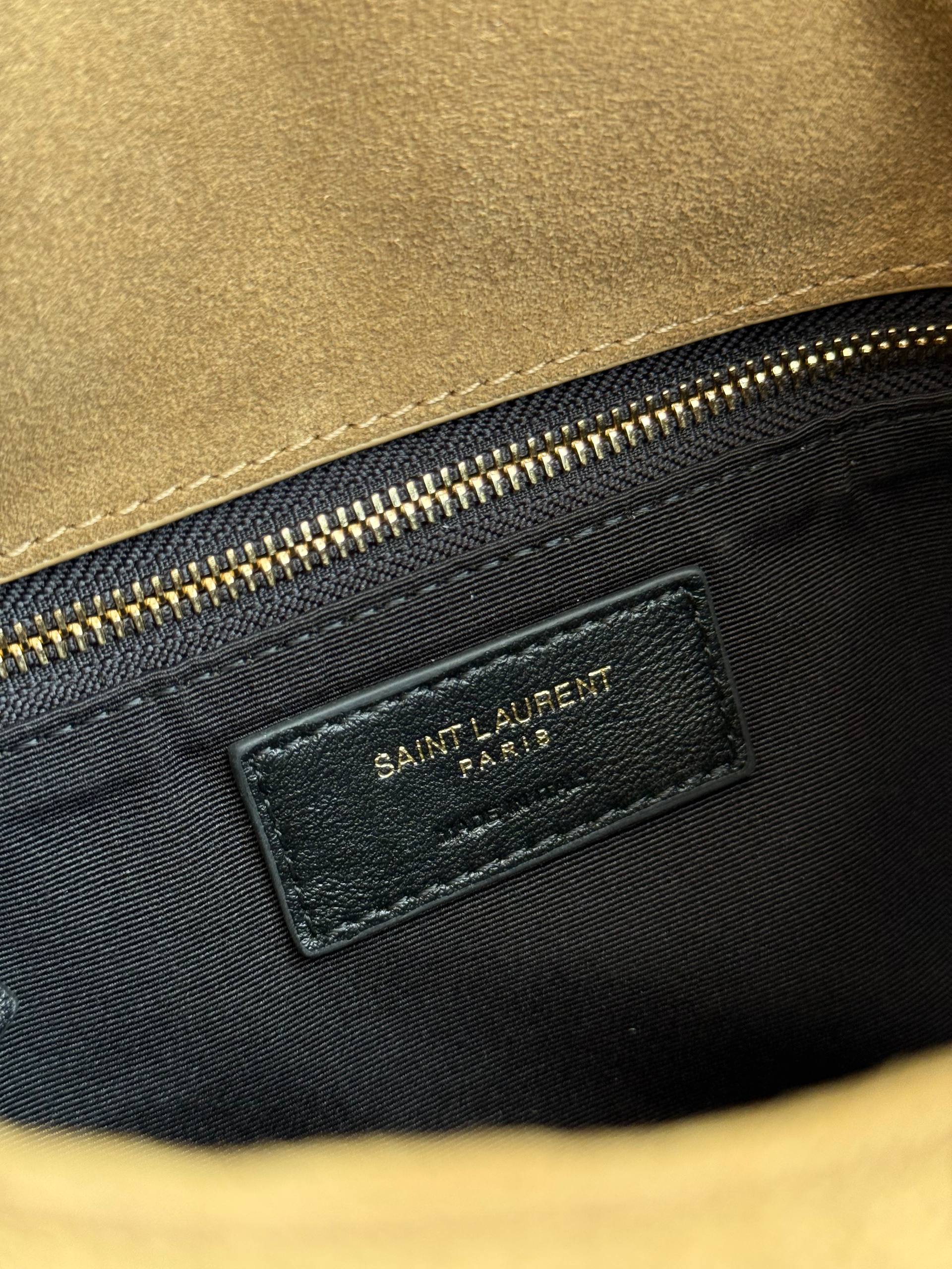 YSL LouLou Mini Suede Double Chain Bag