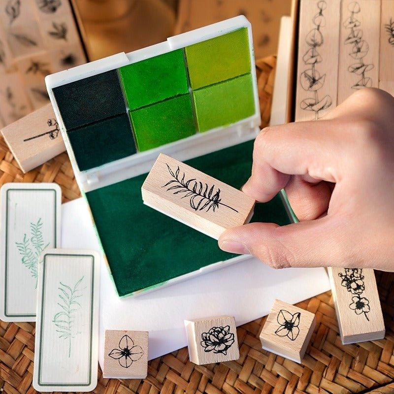 7016 Branches and leaves series Handbook diy stamps