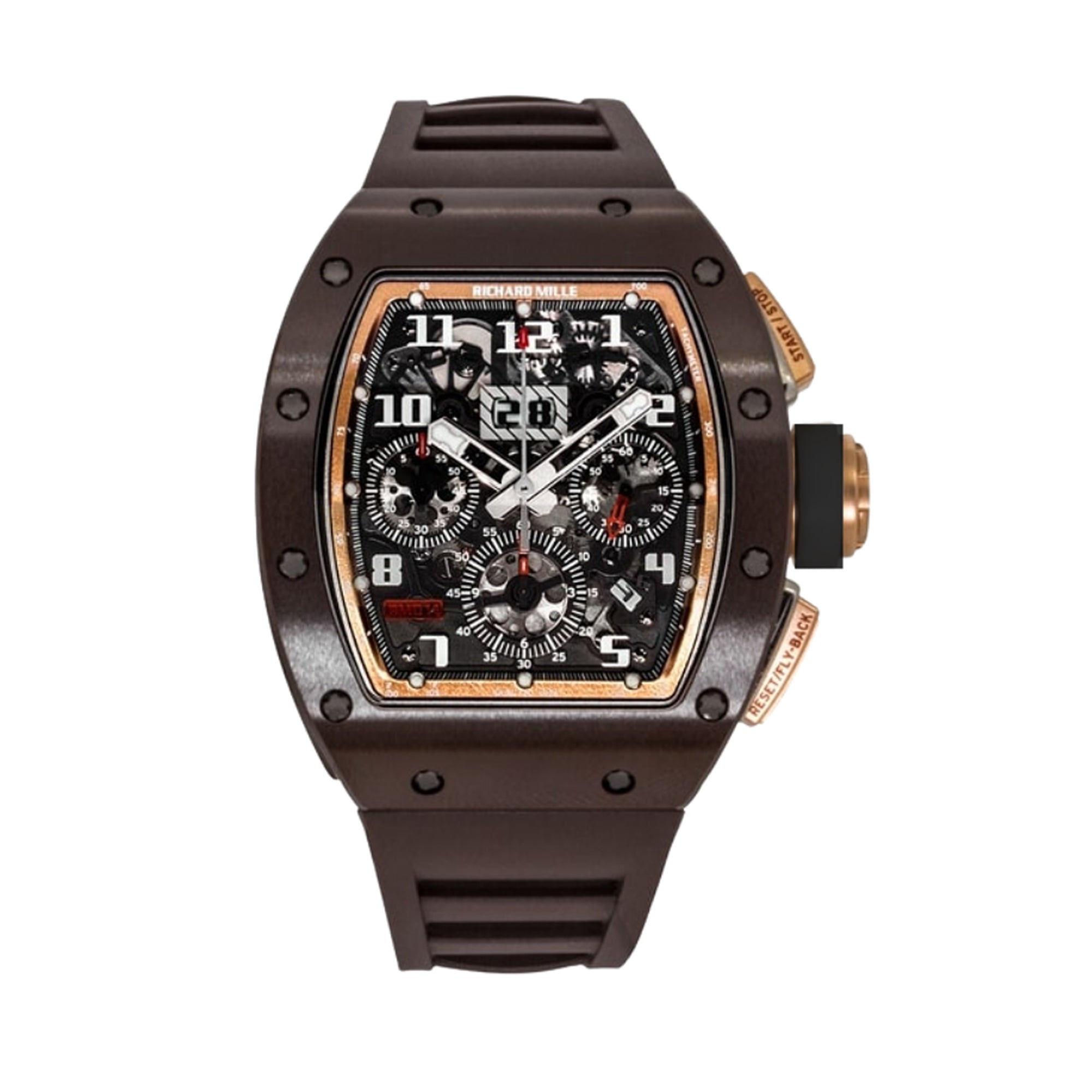 Richard Mille Brown Ceramic Rose Gold TZP Asia Edition RM011【1:1 Replica】