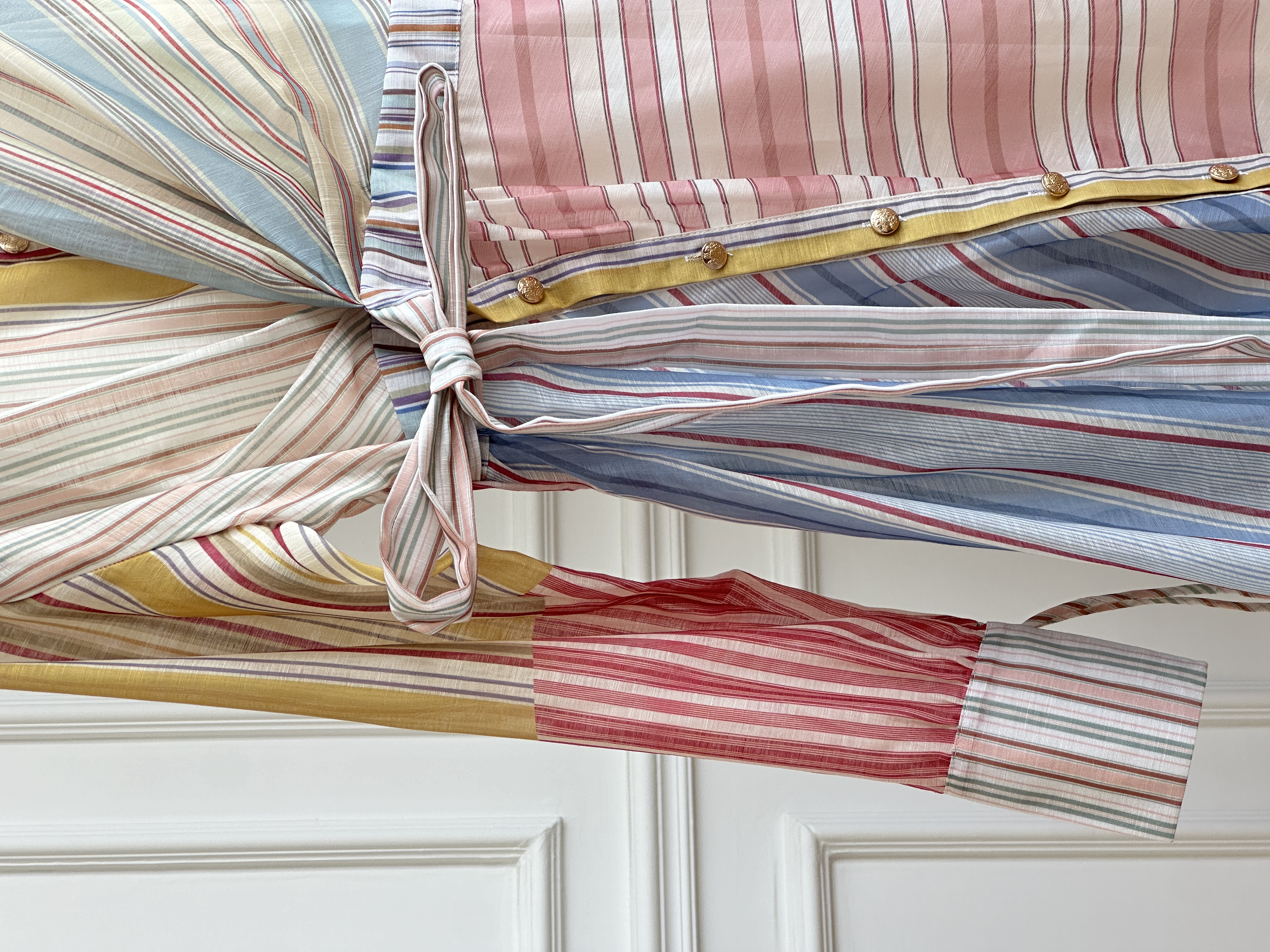 Zimmermann Rebellion Striped Linen-Silk Shirtdress