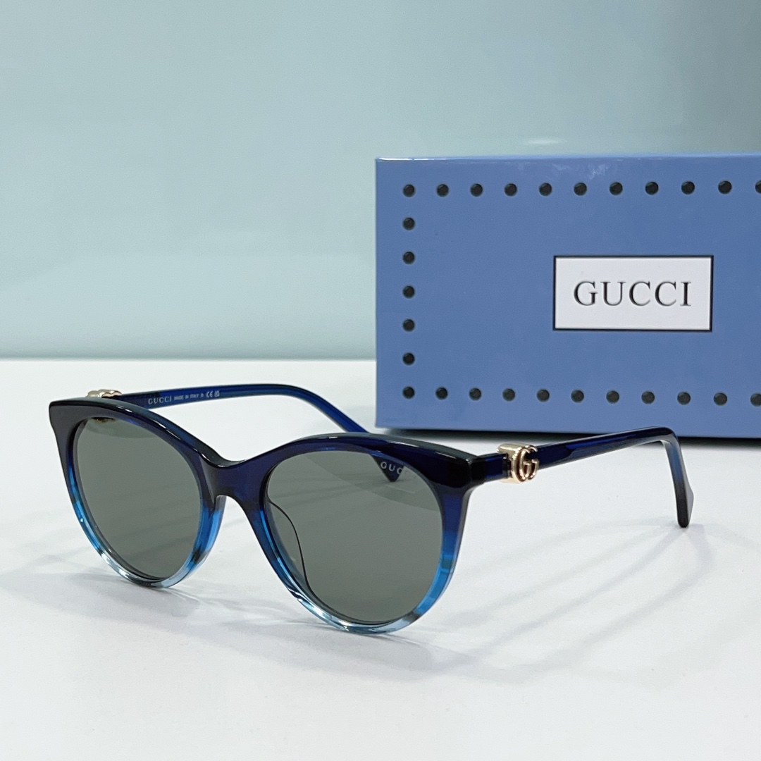 Gucci  Mirror leg Double G Logo  sunglasses Top quality