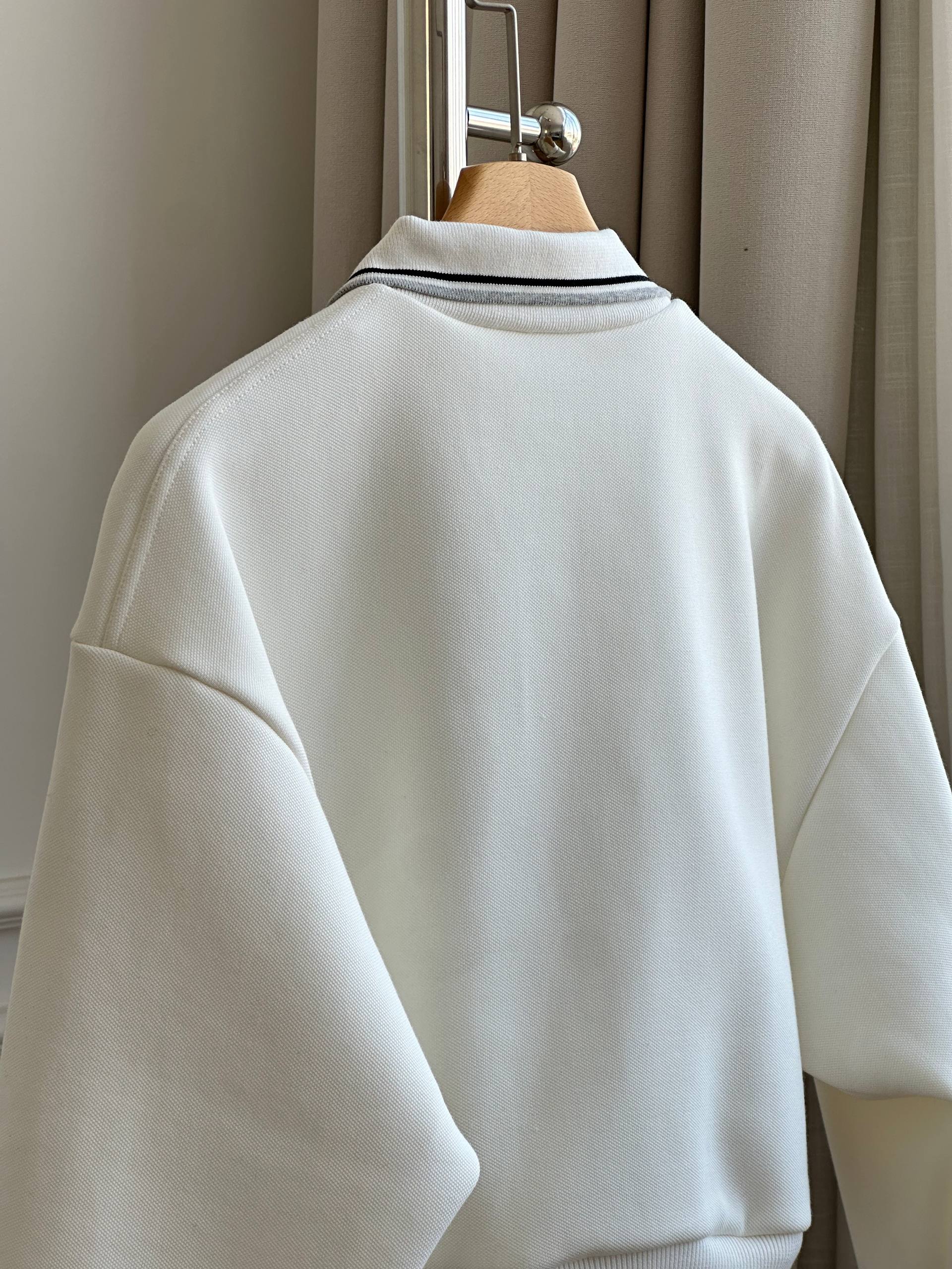 Miu Miu Cropped Piqué Bomber Jacket with Logo Embroidery