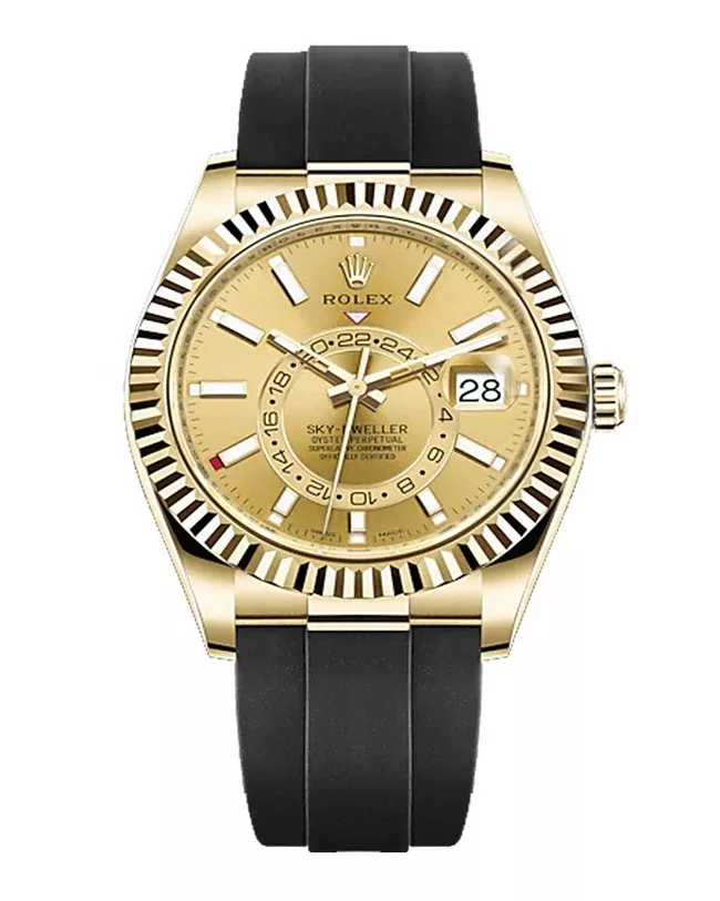 Rolex 326238 Sky Dweller 42mm Gold Kadran【1:1 Replica】