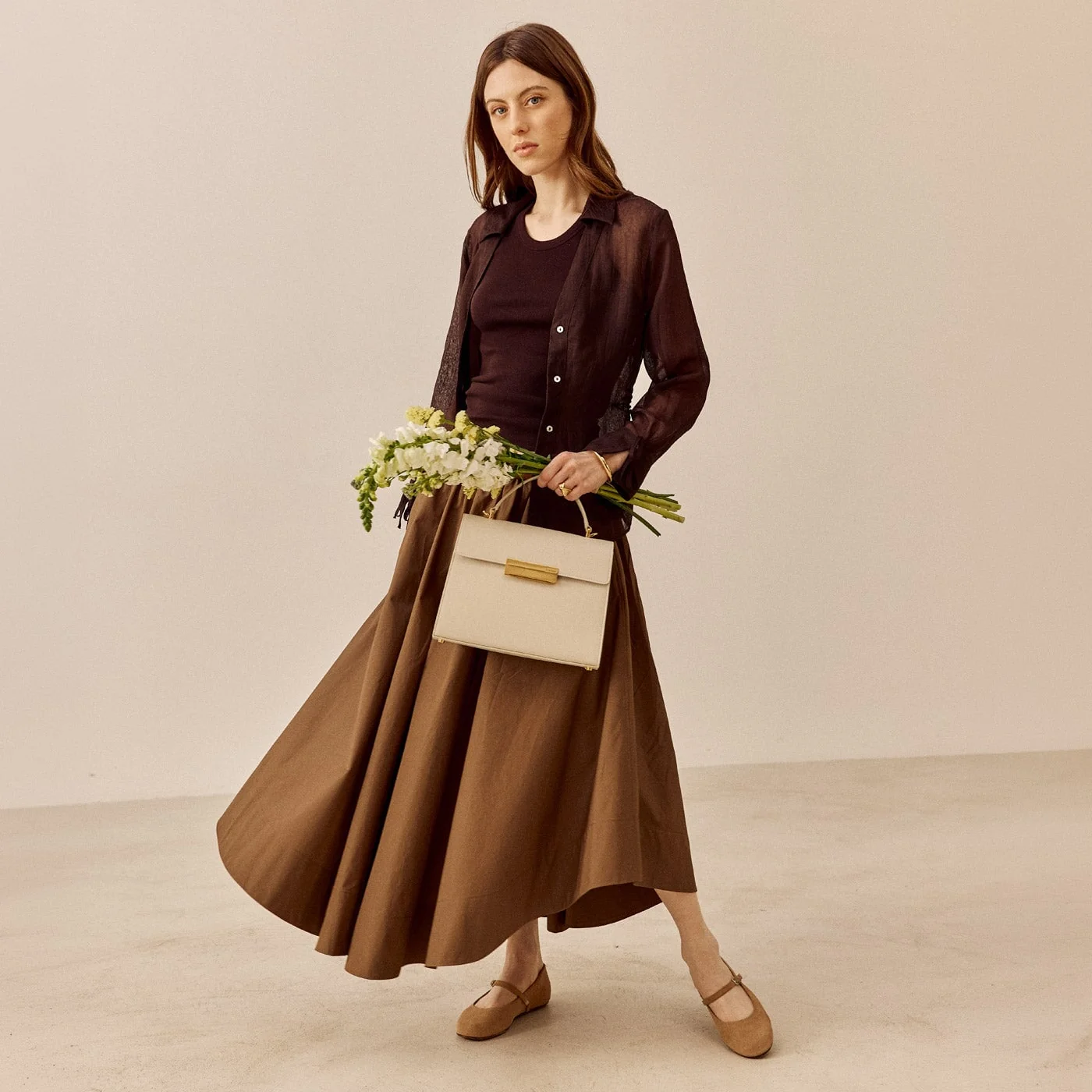 Capucine - Cuir Box Blanc Cassé
