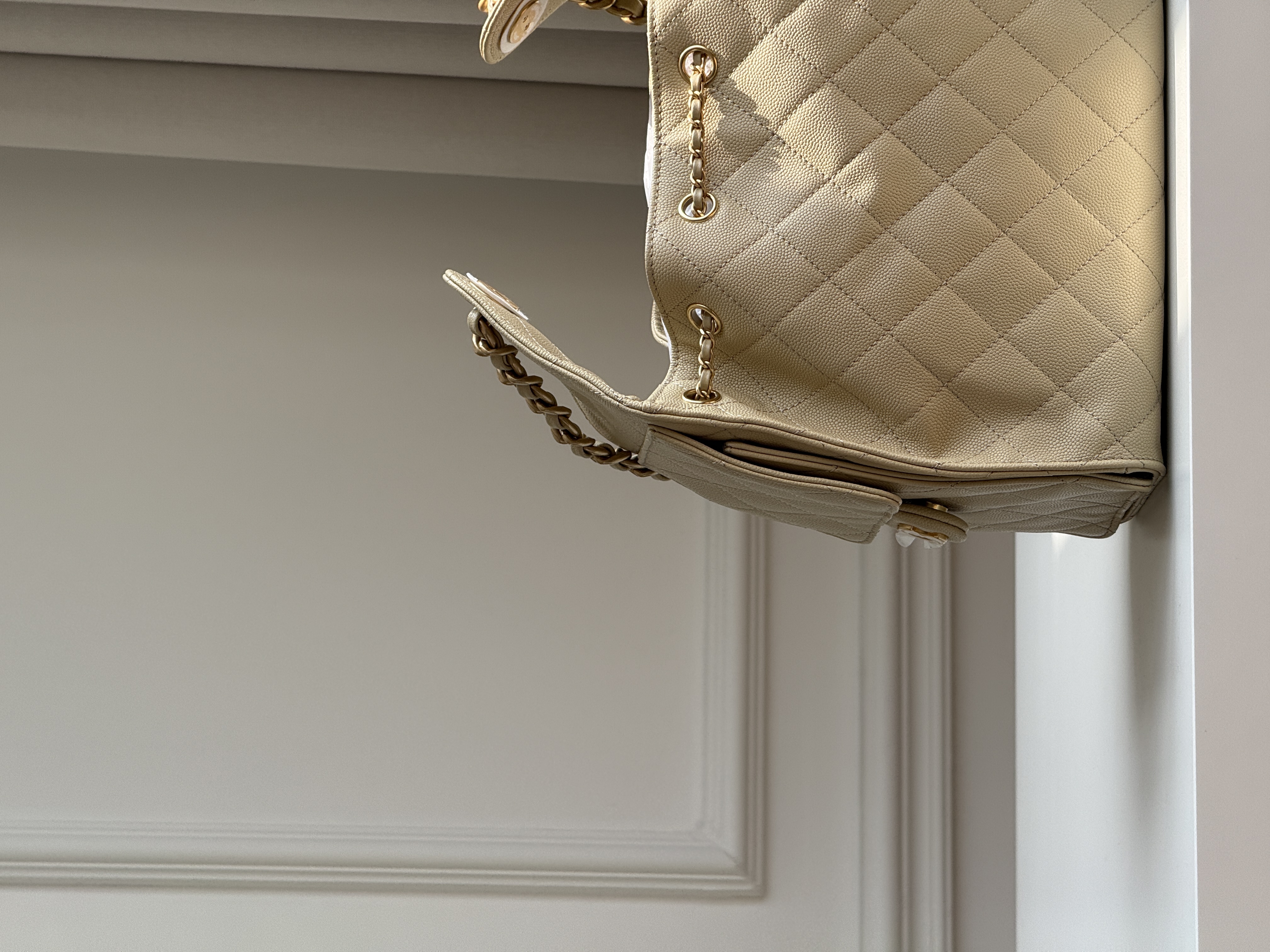 Chanel Drawstring Bucket Backpack in Caviar Leather