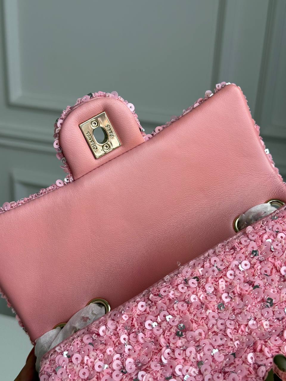CHANEL Sequined Classic Flap Bag