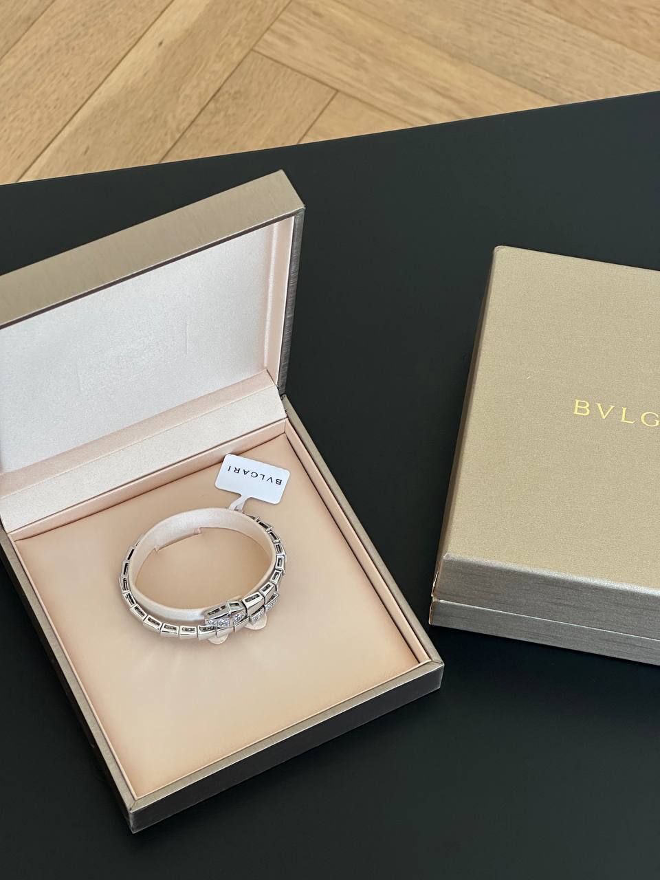 BVLGARI Serpenti Viper Bracelet, 18K White Gold with Diamonds