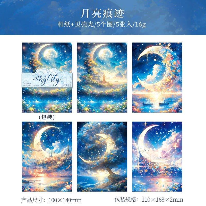 1024 shell light background material stickers sky city