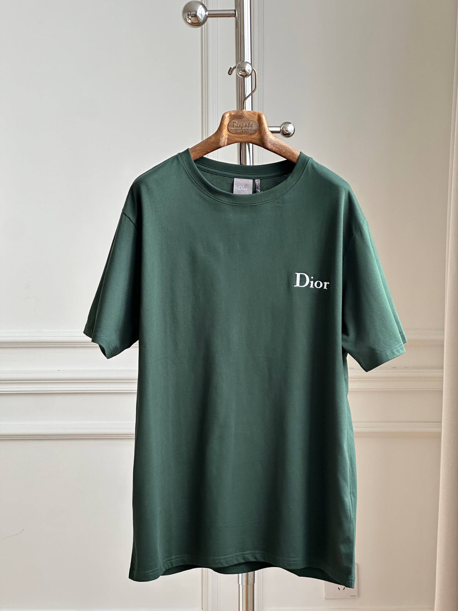 Dior Basic Embroidered Logo Short-sleeve T-shirt