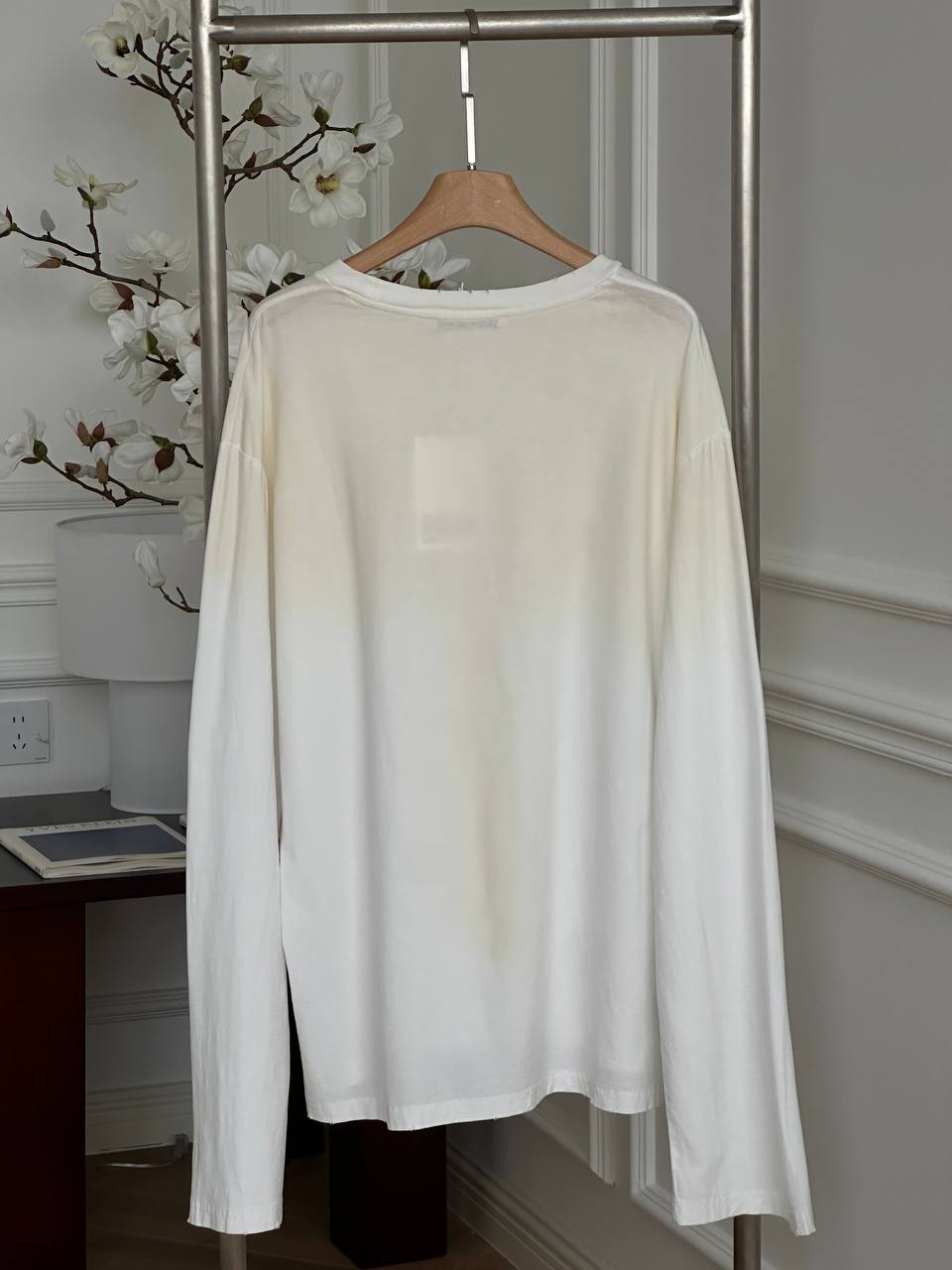 Acne Studios 1996 STOCKHOLM Vintage Letter Print Crew Neck Long Sleeve T-shirt