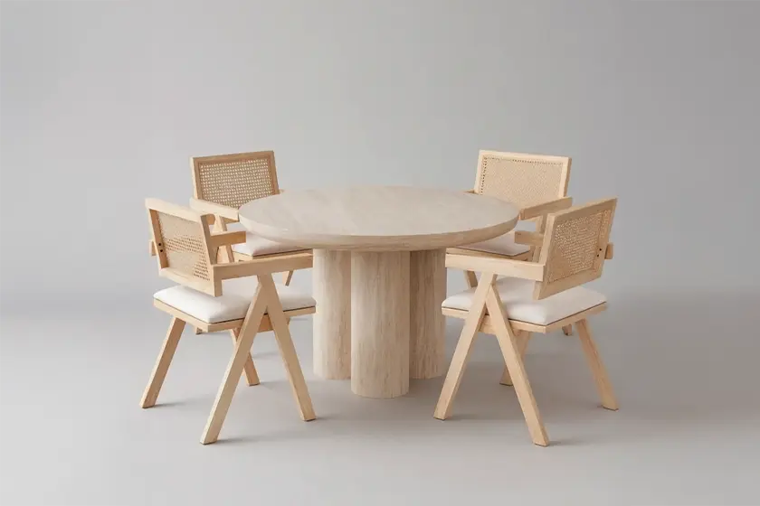 Table à Manger Ronde MIYA - 110 x 110 cm