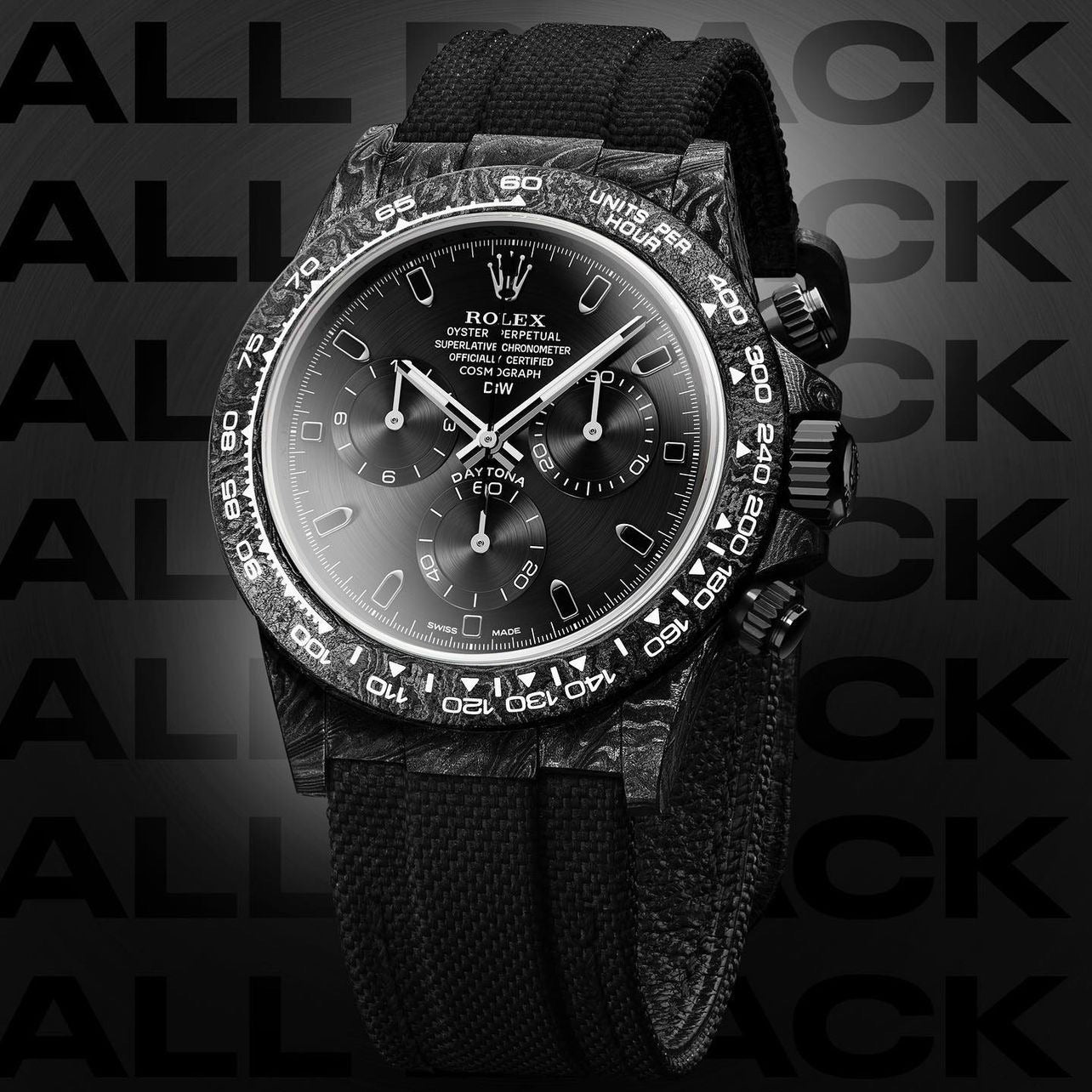 NTPT Carbon DiW Rolex Daytona “ALL BLACK