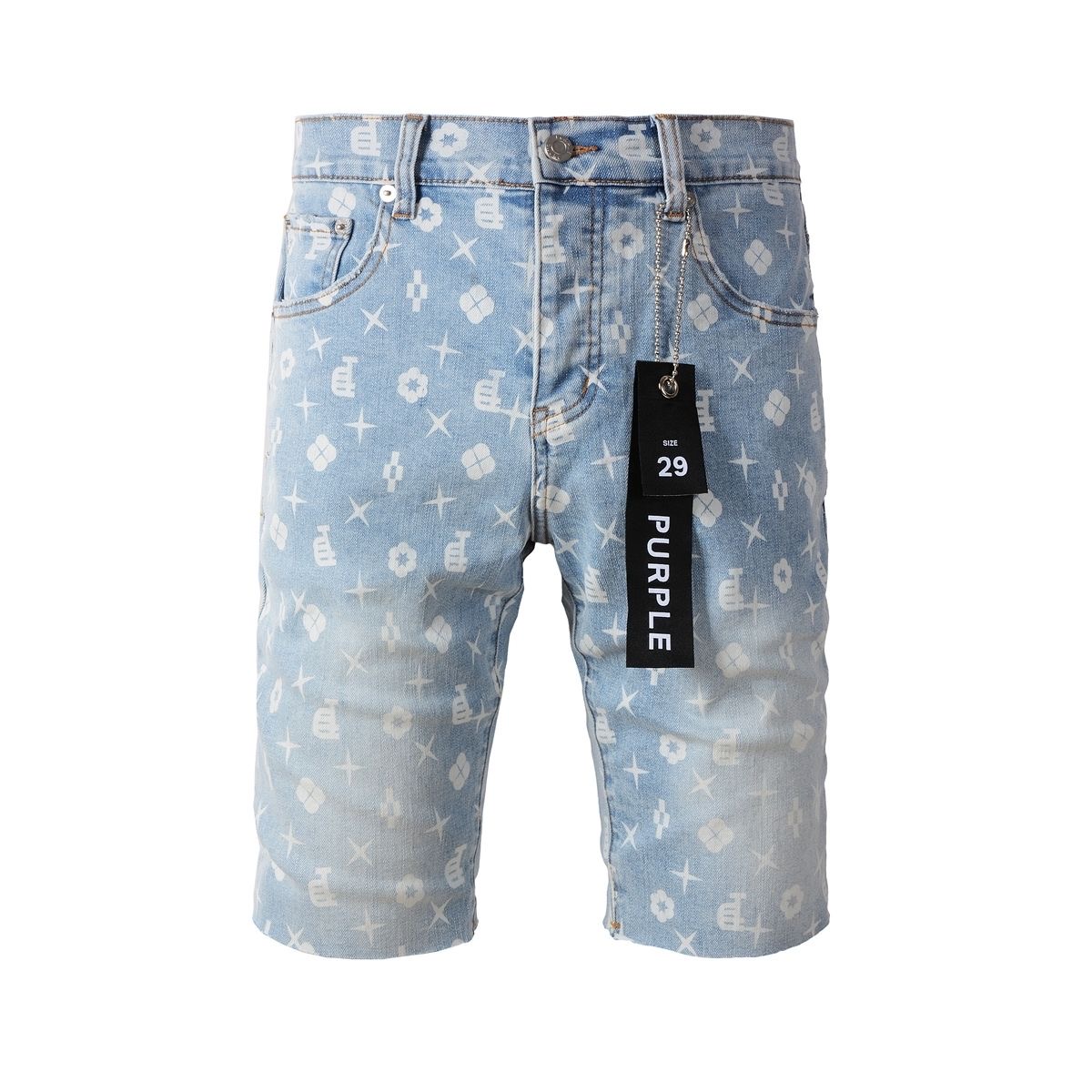purple brand hand-painted art print shorts