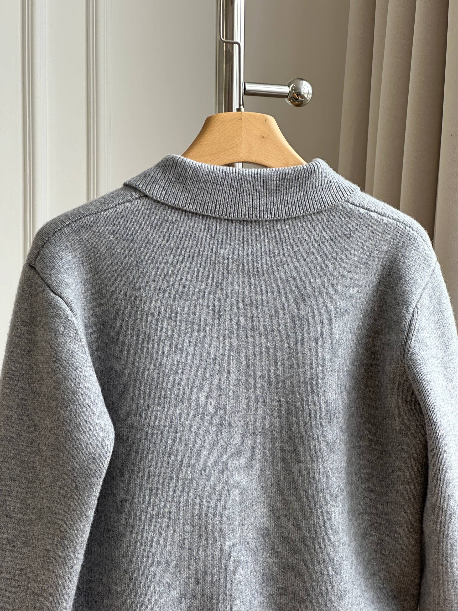 Miu Miu Collared Zip-Up Wool Knit Jacket
