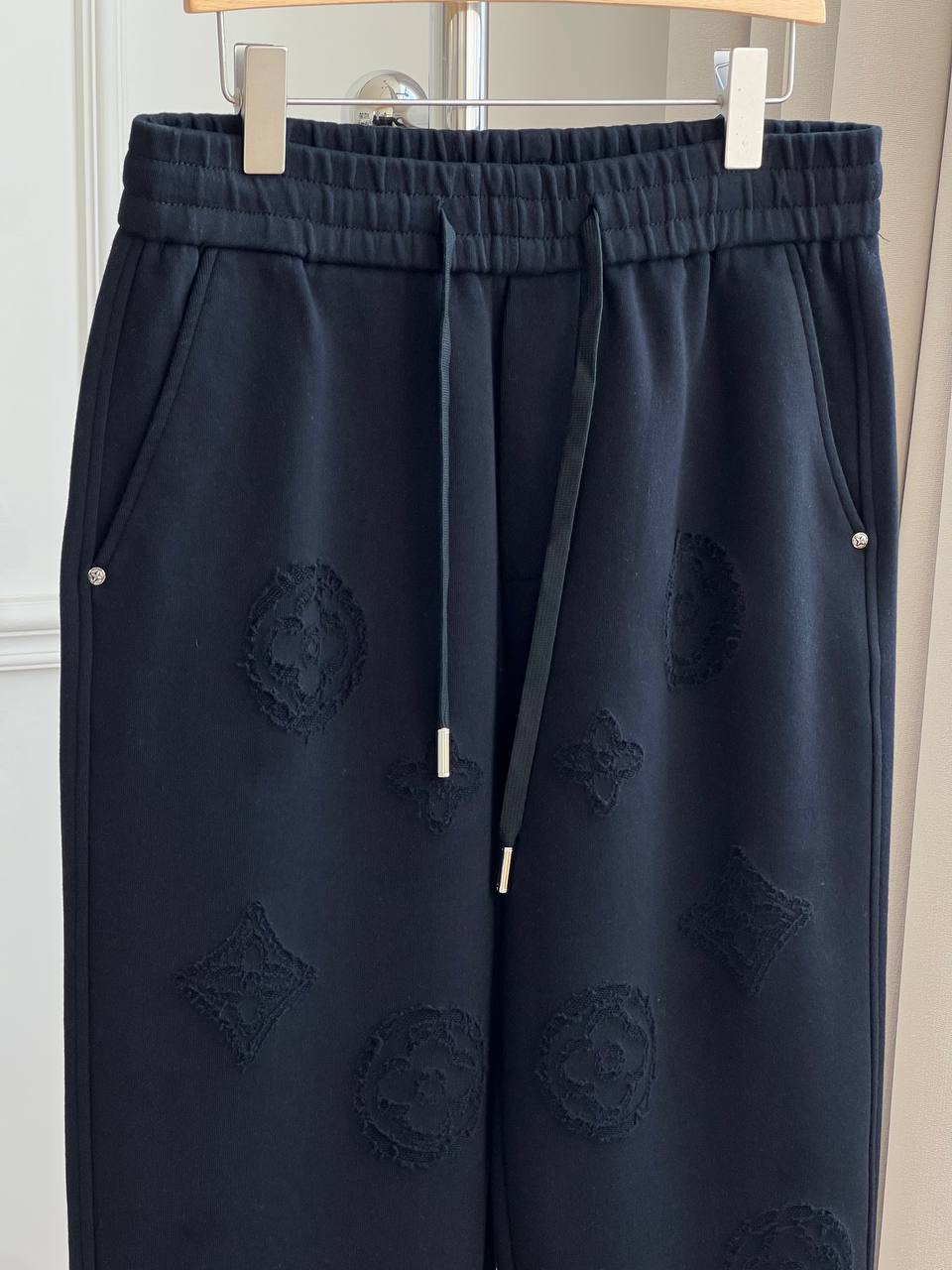 Streetwear Figure & Heart Print Back Pocket Drawstring Wide-Leg Sweatpants