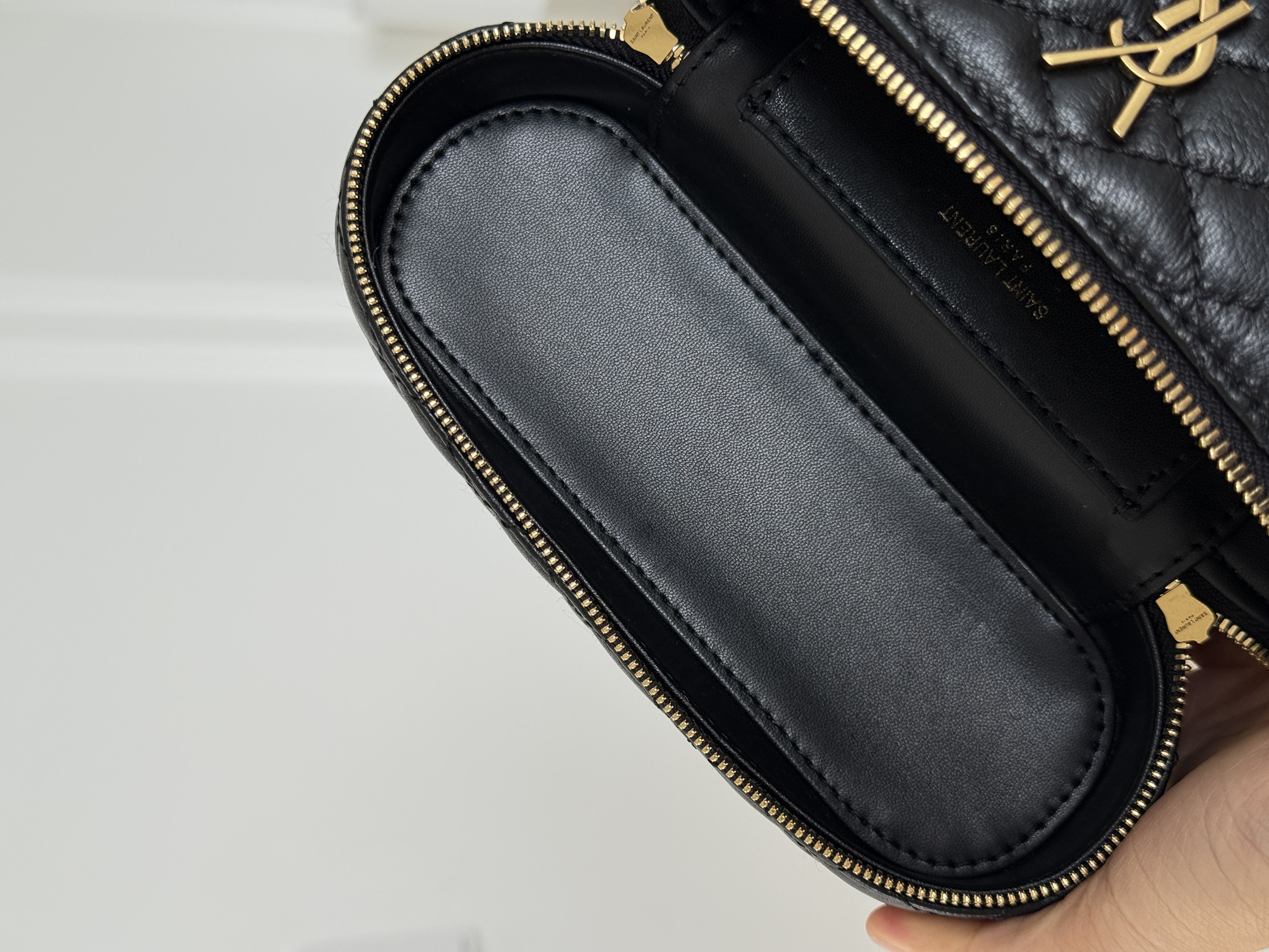 Yves Saint Laurent Gaby Quilted Lambskin Vanity Case Handbag