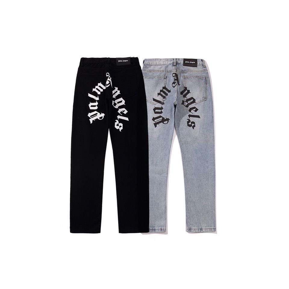 Angels with original lette print casual washing jeans