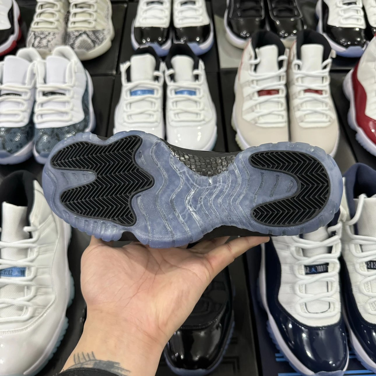 Air Jordan 11 Retro High Black with Black Logo