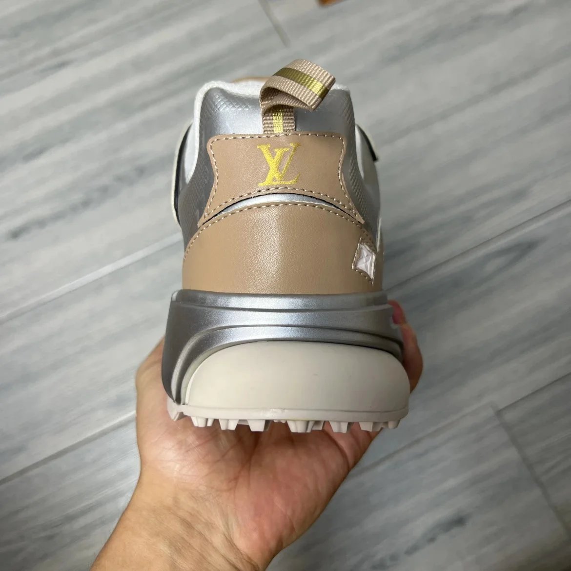 LV Runner Tatic Khaki Silver Color