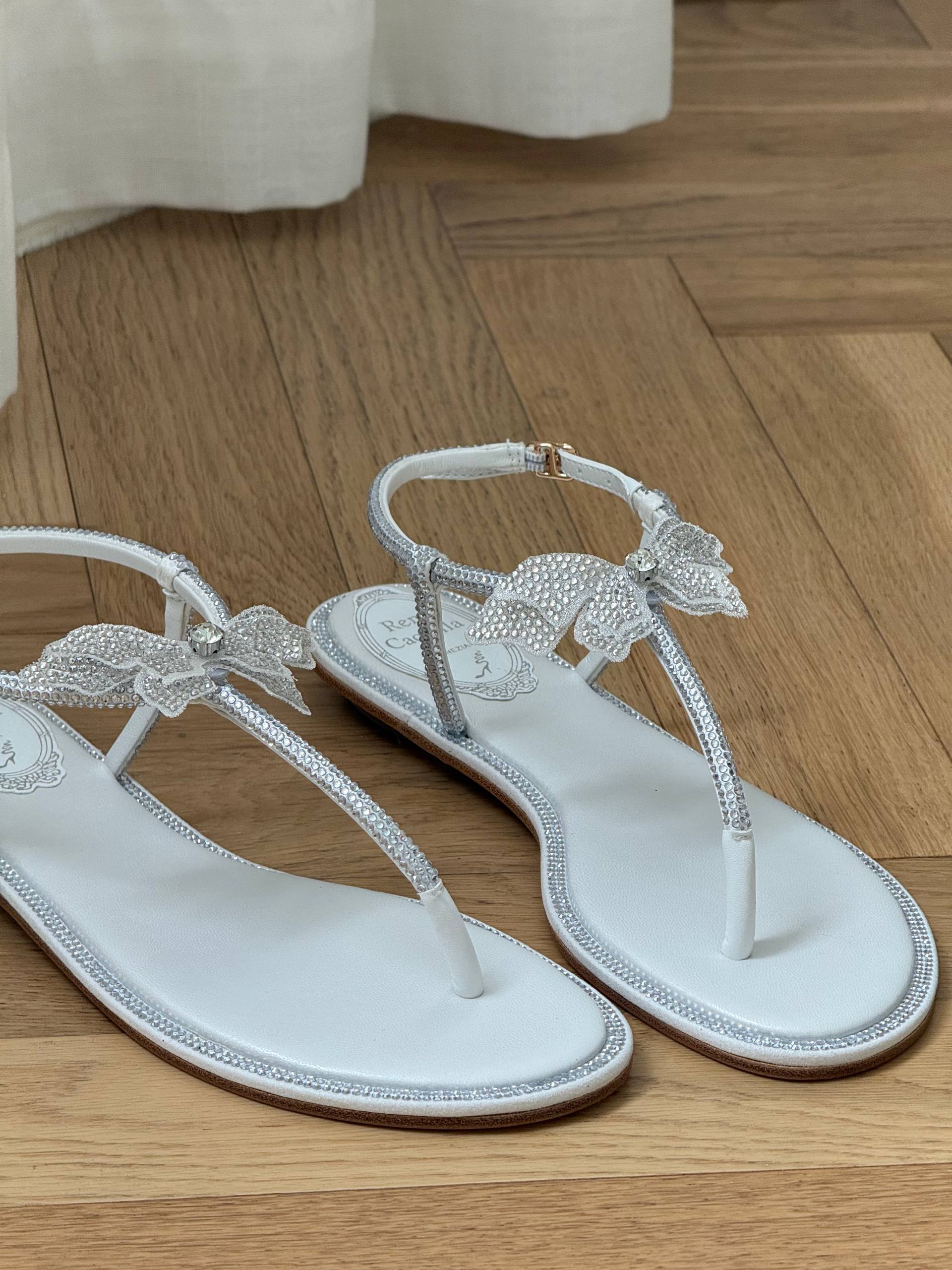 Rene Caovilla Butterfly Crystal Sandals