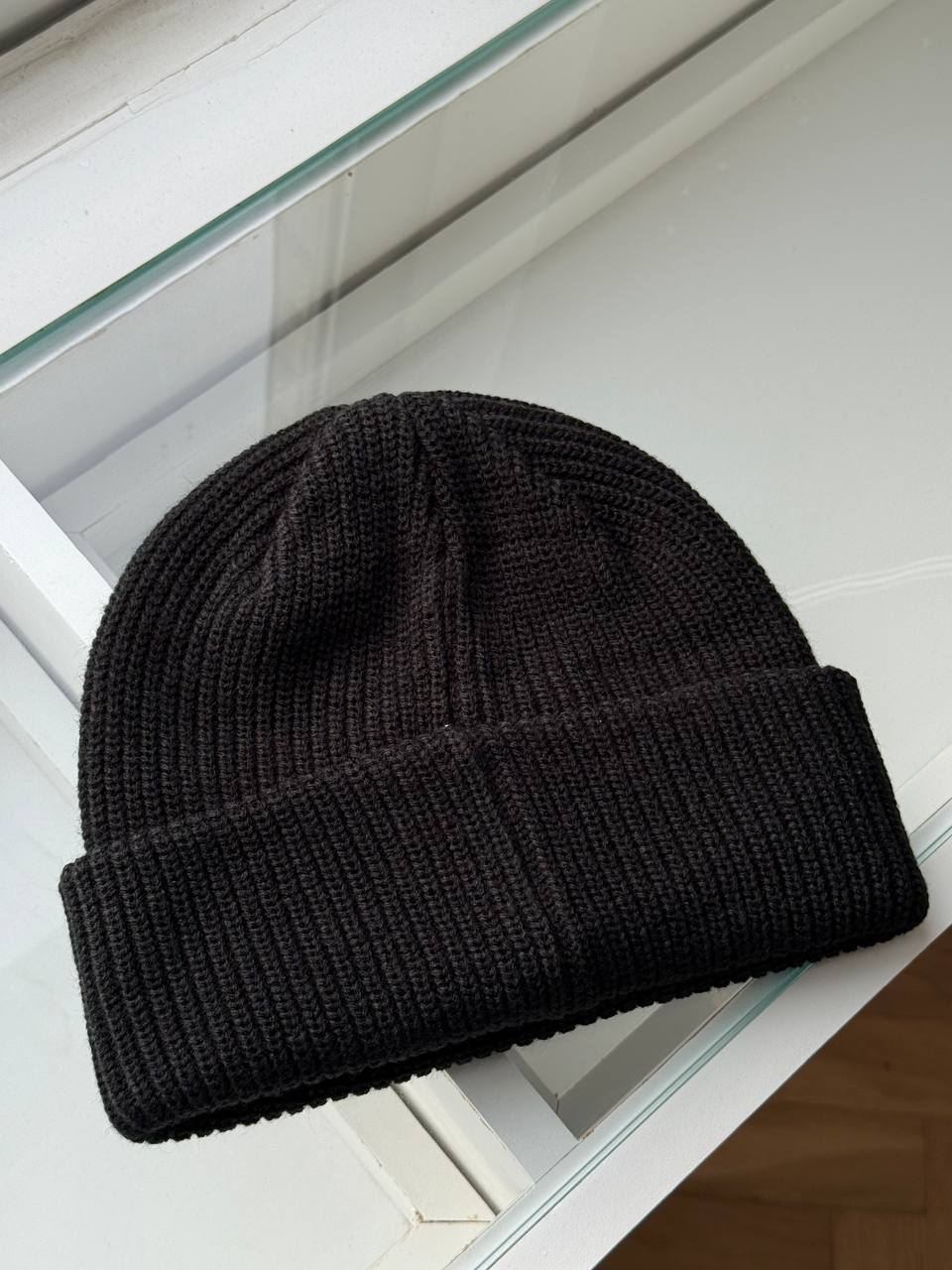 PRADA Triangle Logo Wool Knit Beanie