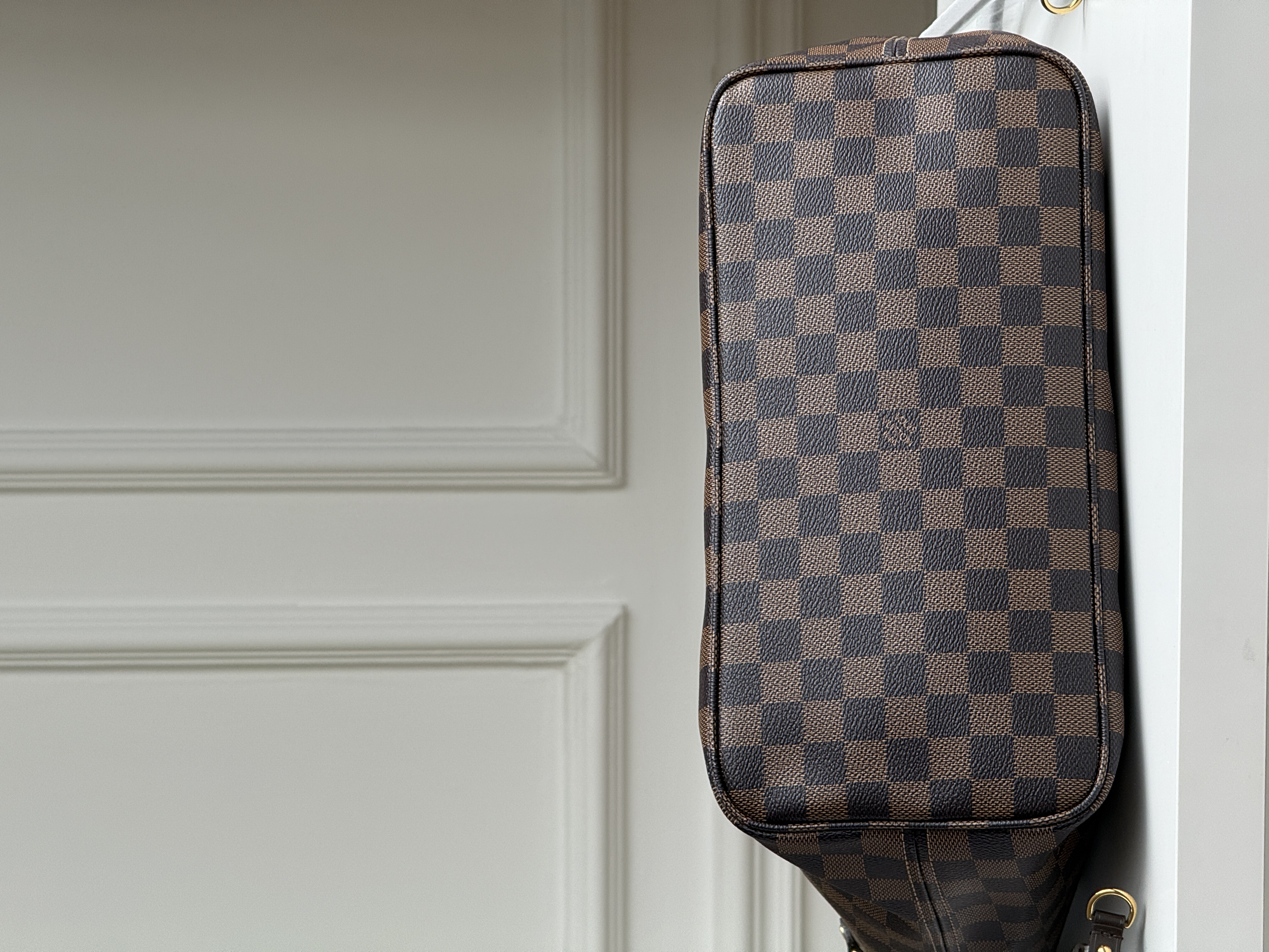Louis Vuitton Neverfull MM Damier Ebene Check Tote Bag