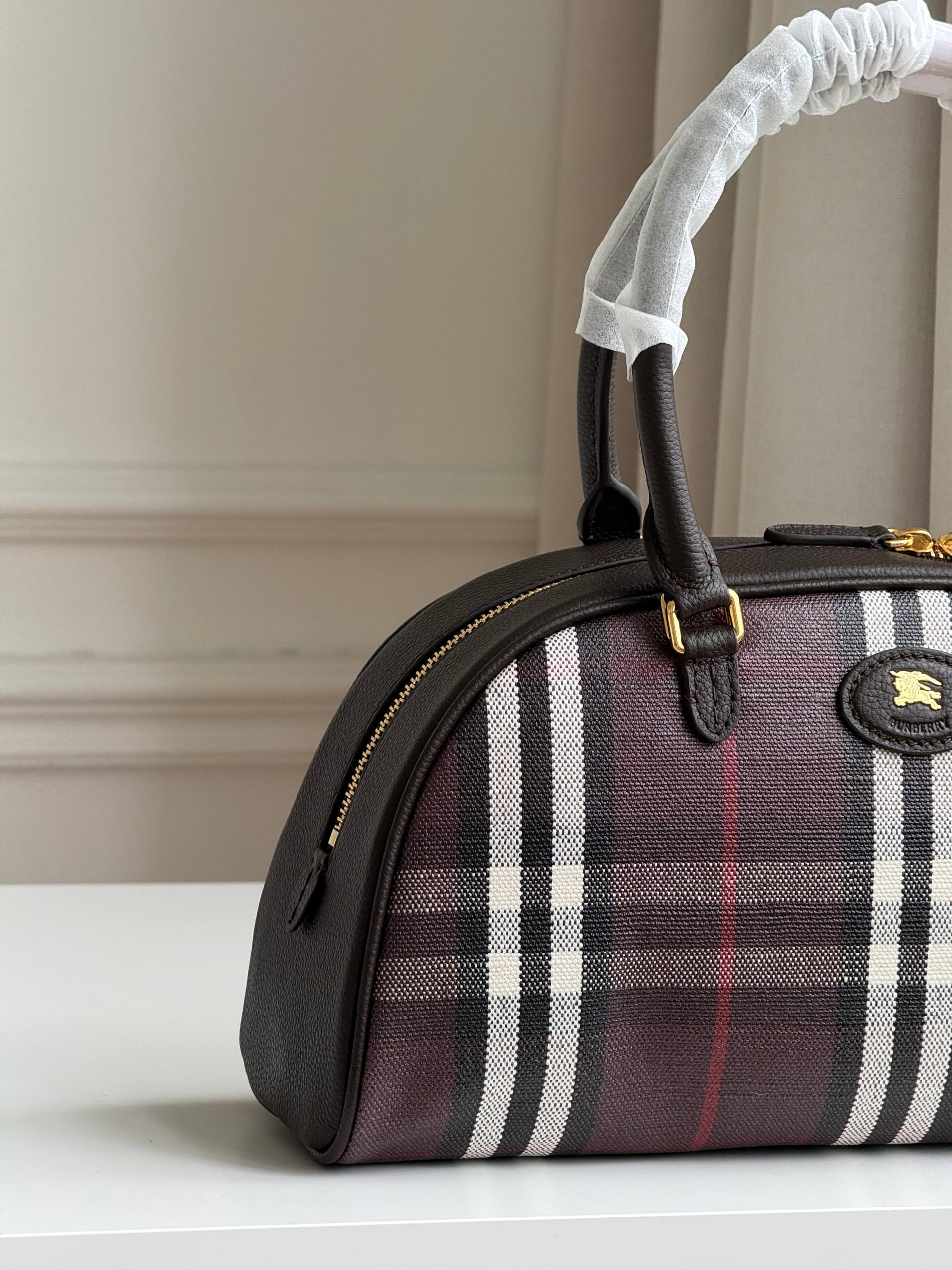 Burberry Highlands Check Bowling Bag