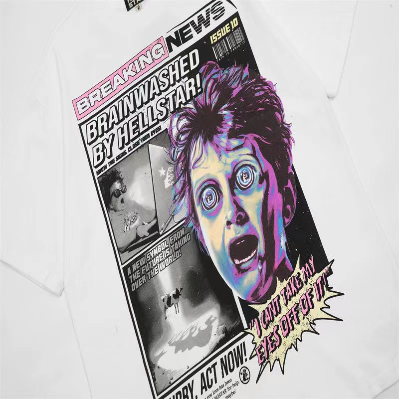 scary face pics T white color