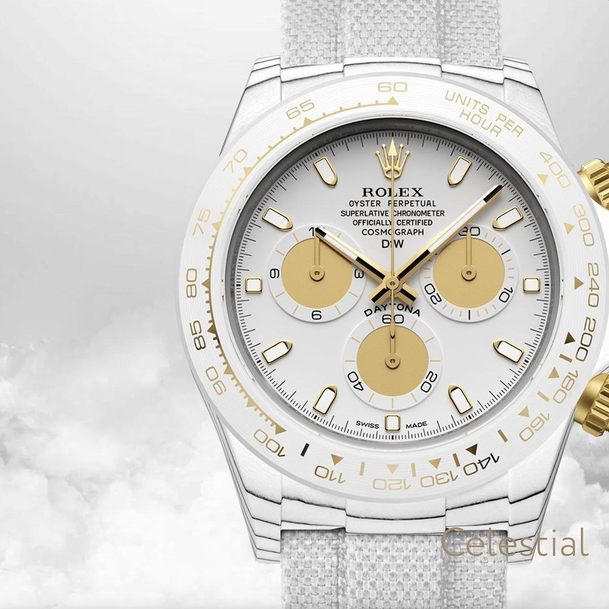 Rolex DiW Daytona CELESTIAL CarboQuartz【1:1 Replica】