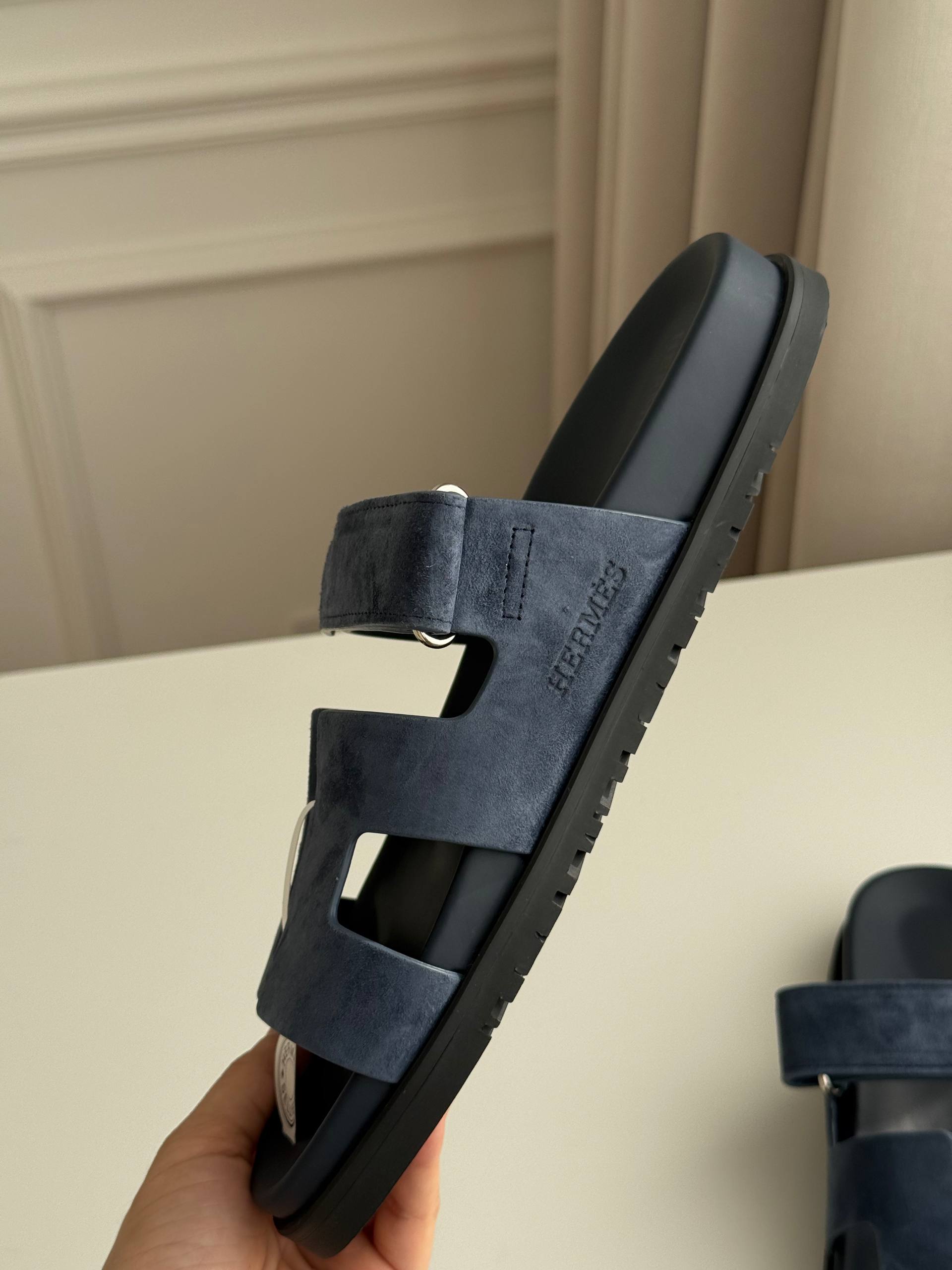Hermès Chypre Collection Velcro Sandals