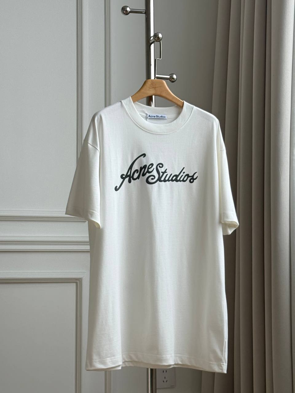 Acne Studios Script Logo Print Oversized Short-Sleeve T-Shirt