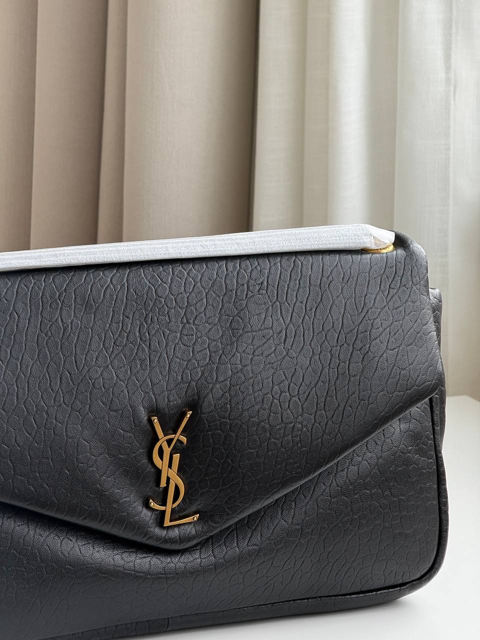 Saint Laurent Calypso Medium Padded Textured-Leather Shoulder Bag