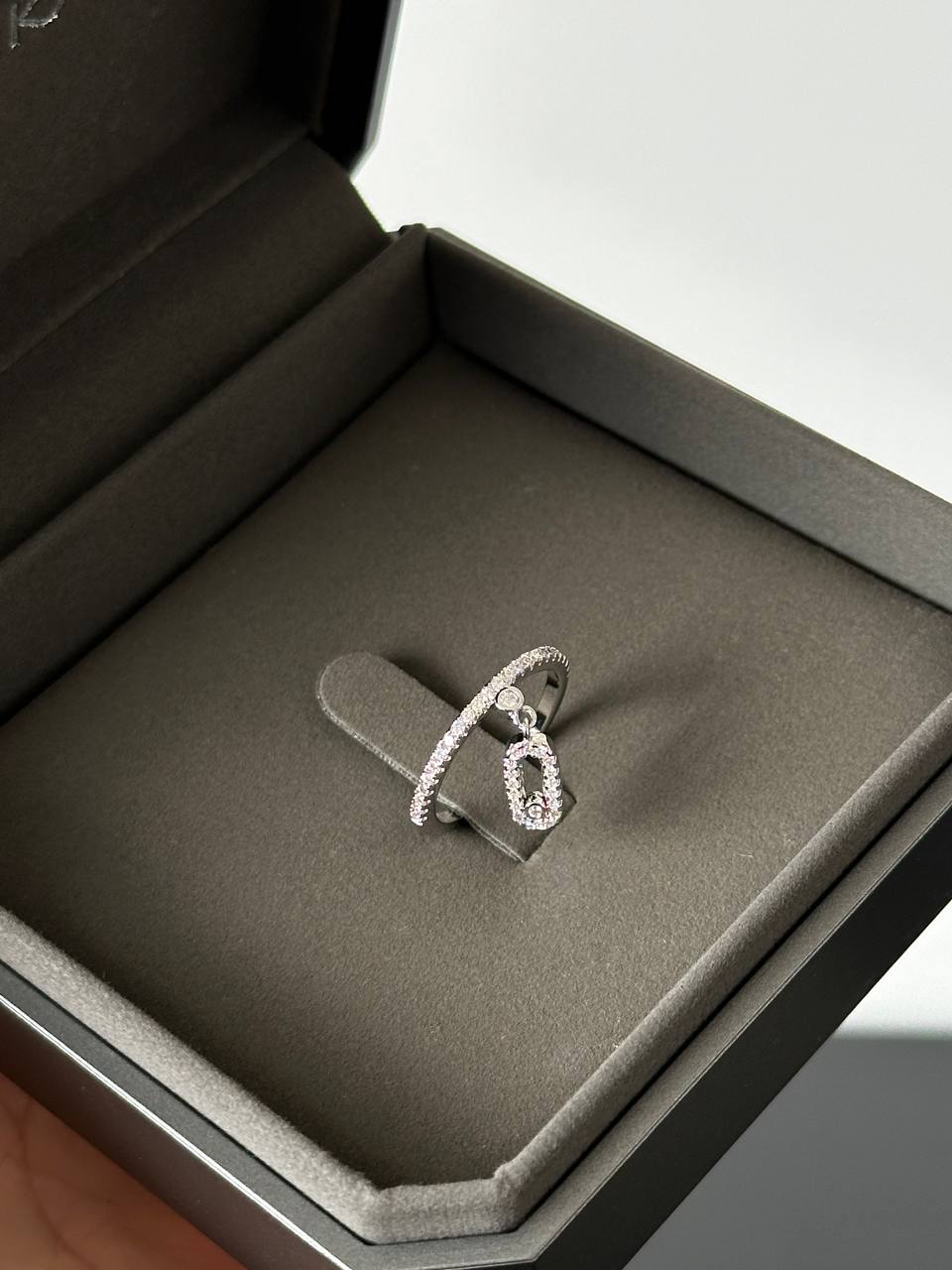 Messika Move Uno Pave Diamond Drop Ring