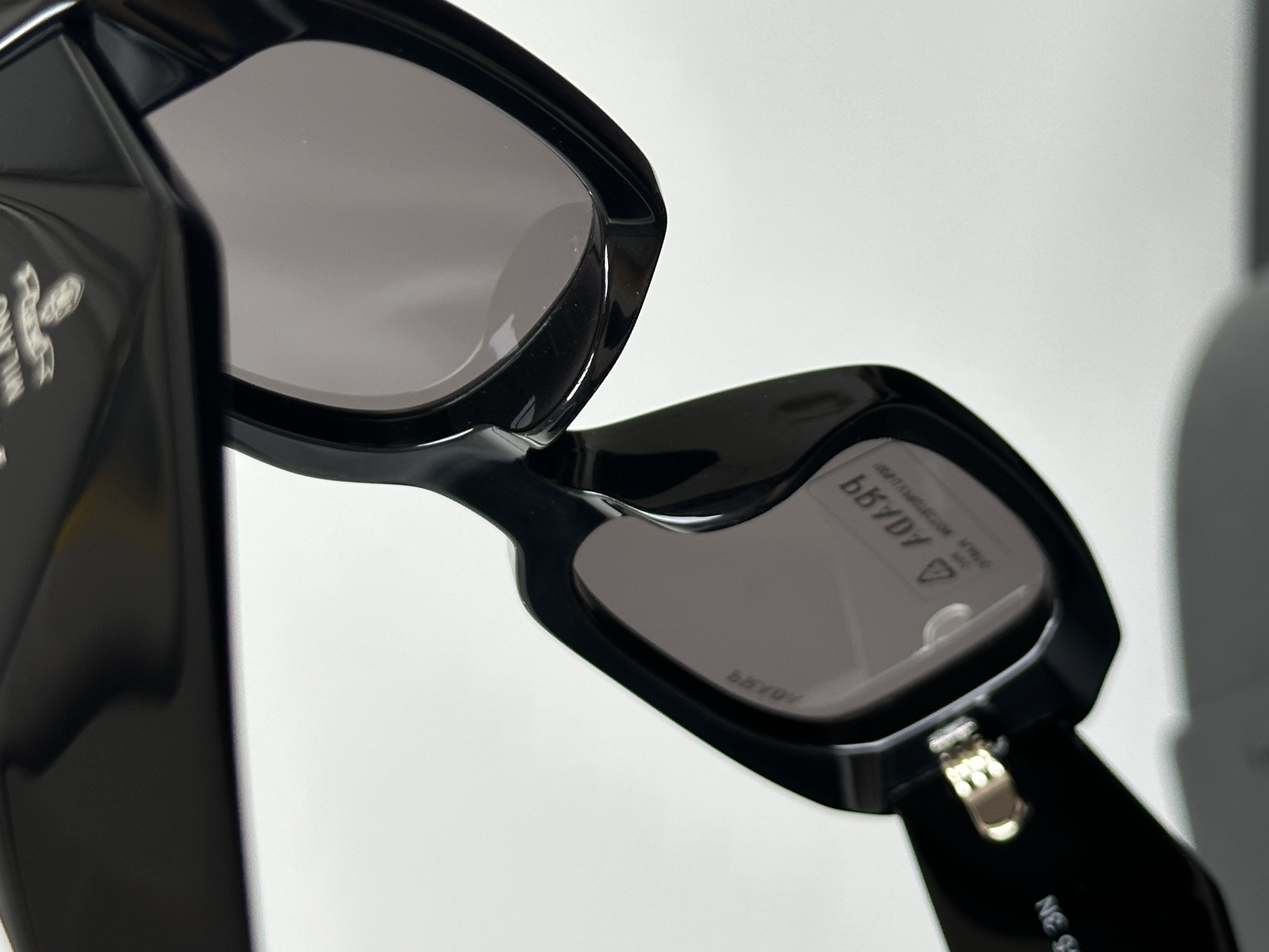 Prada Black Thick-Rimmed Rectangular Sunglasses