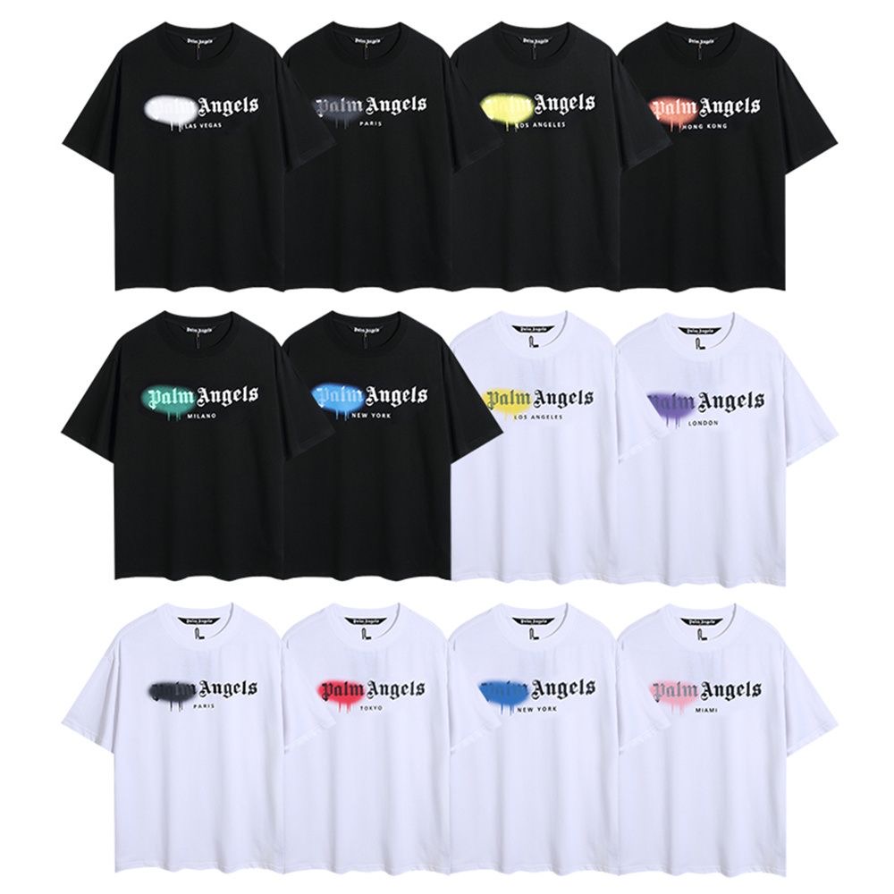 City limited spray paint graffiti monogram print tshirt