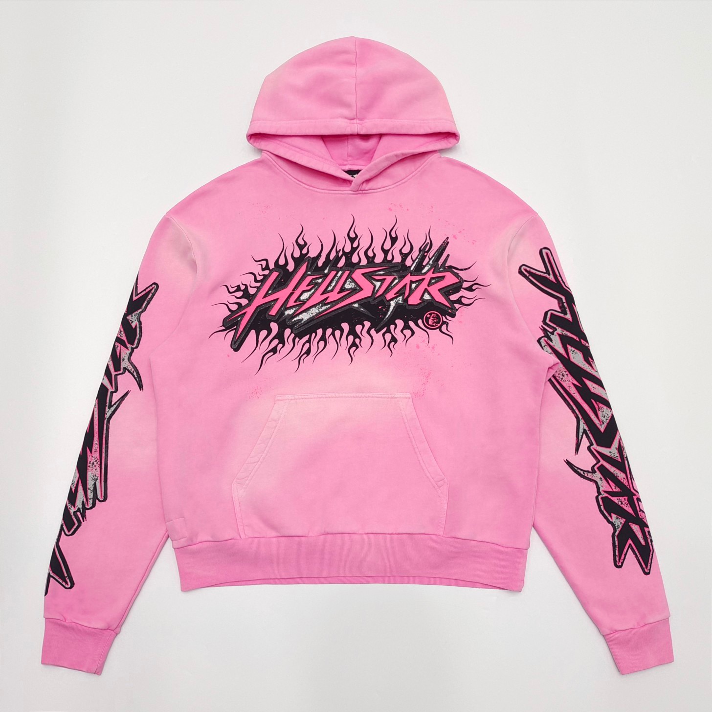 1:1 Version Flame Letters Hoodie Pink with NFC