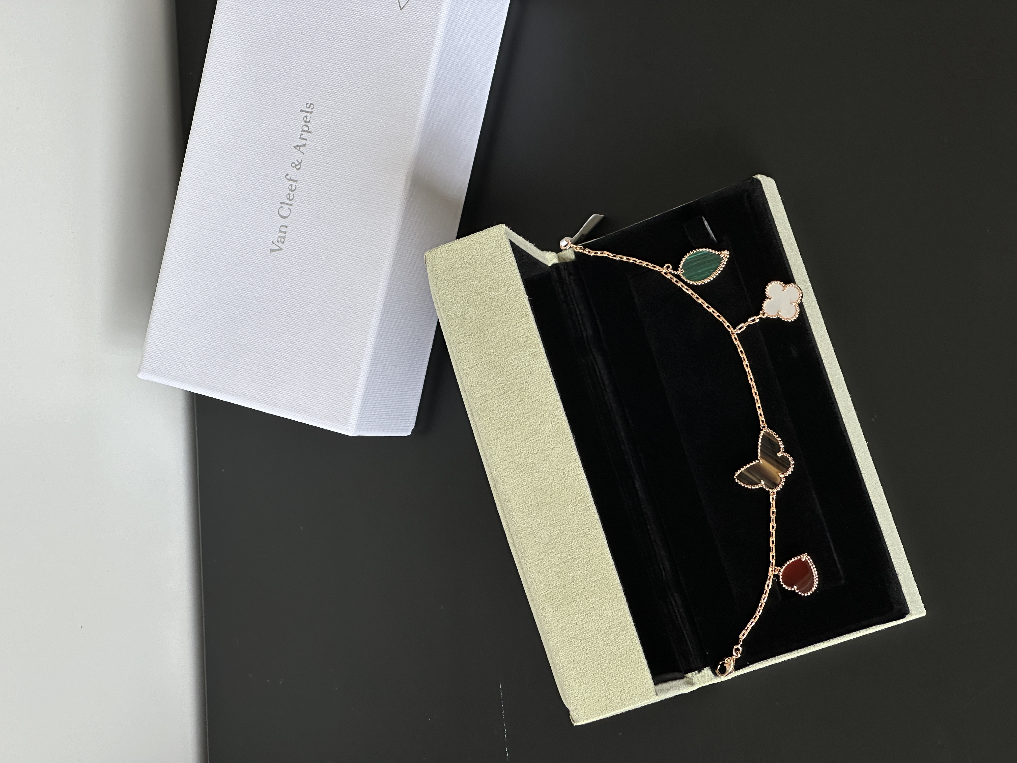 Van Cleef & Arpels Lucky Alhambra Rose Gold Multi-motif Bracelet